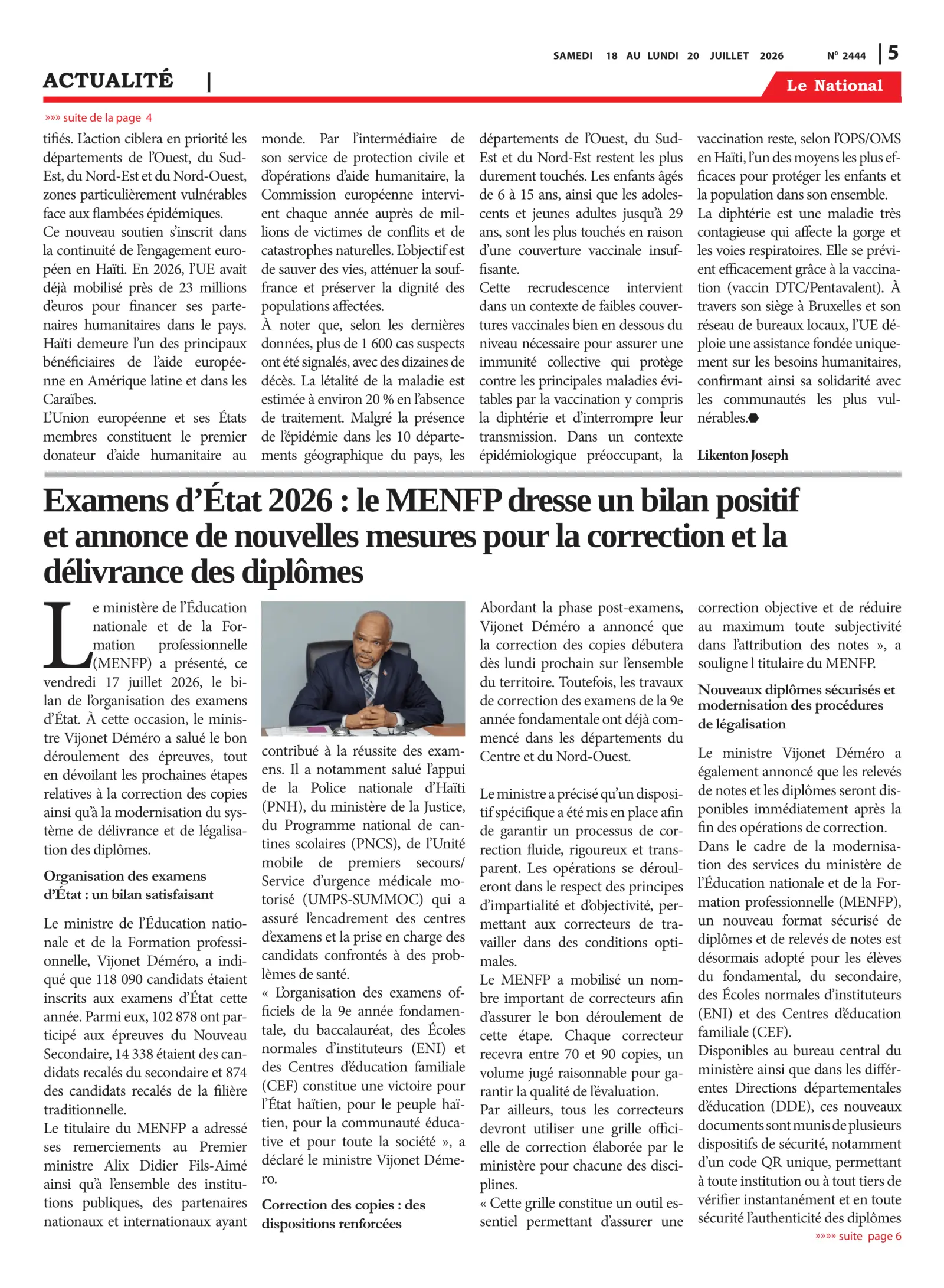 Page 5 de l'édition 2444
