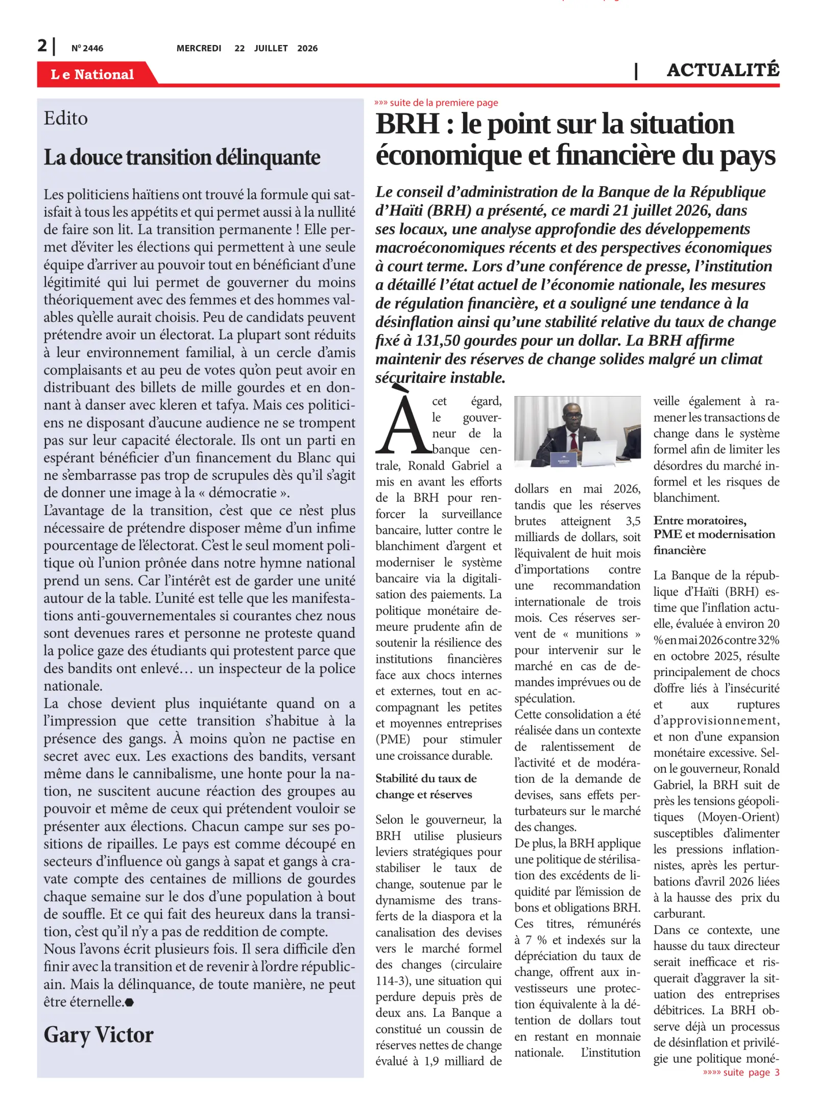 Page 2 de l'édition 2446