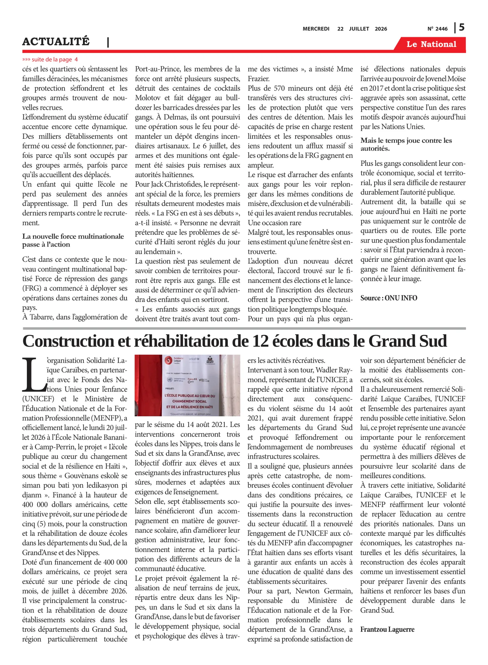Page 5 de l'édition 2446