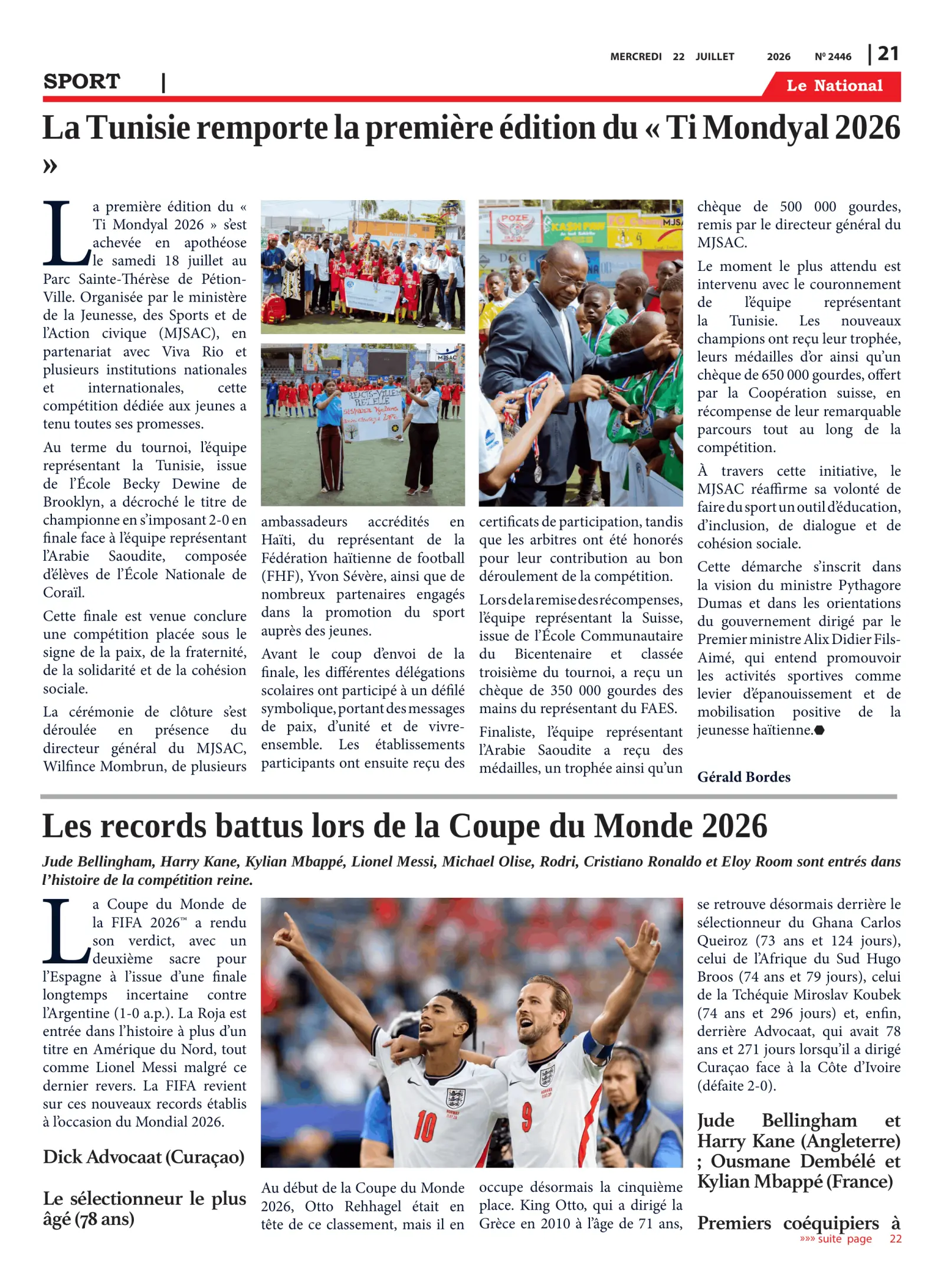 Page 21 de l'édition 2446