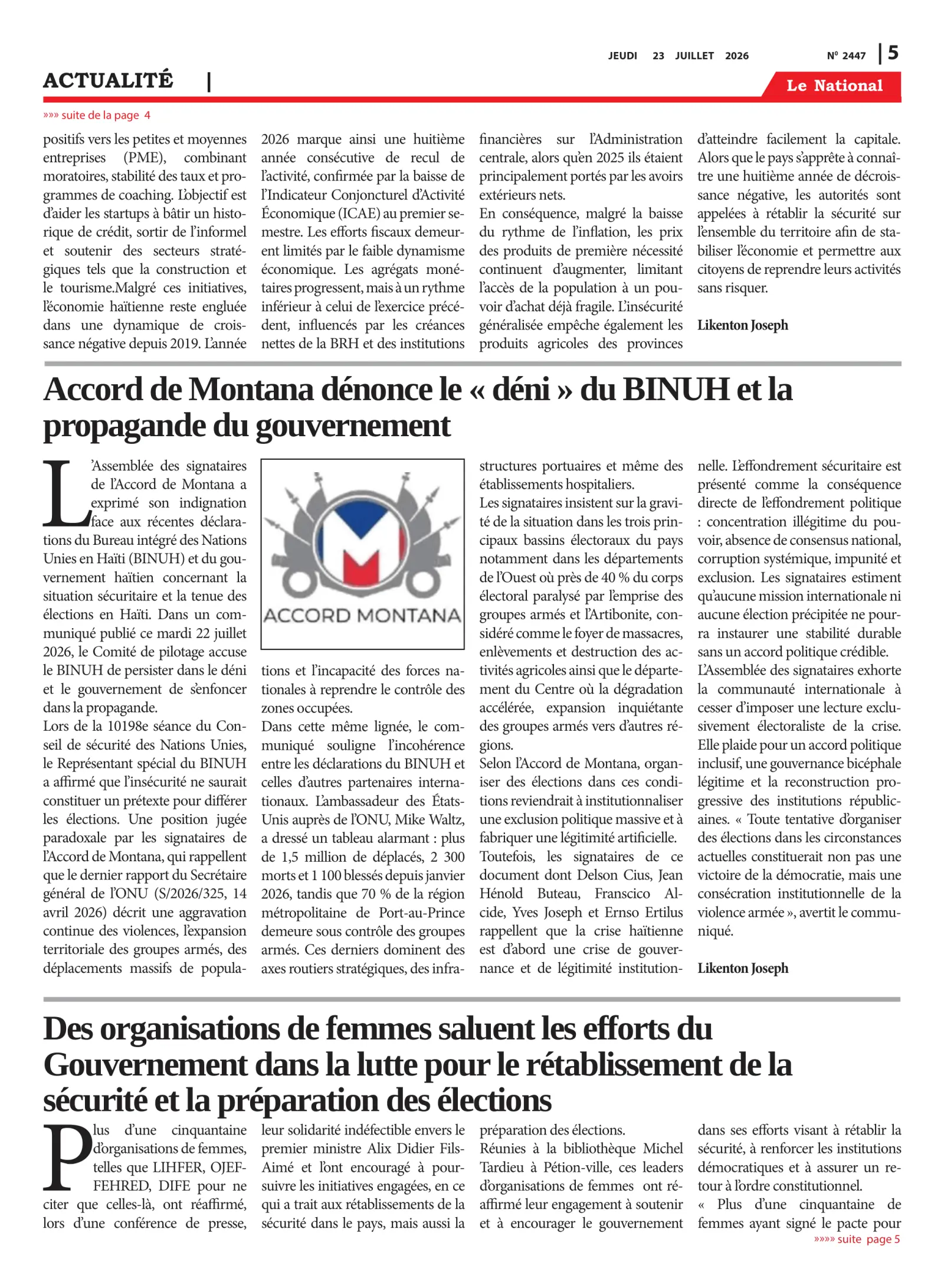 Page 5 de l'édition 2447