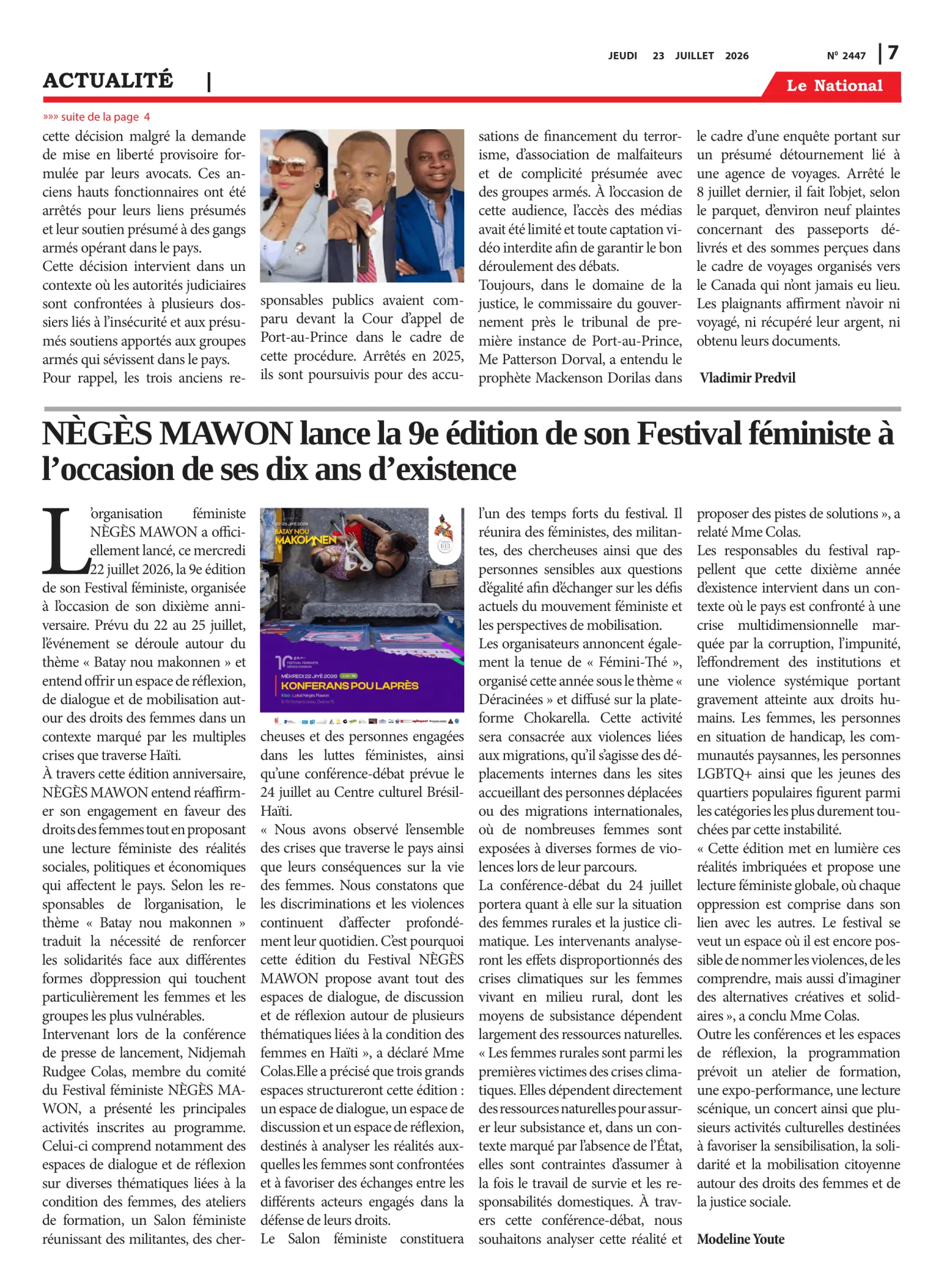 Page 7 de l'édition 2447