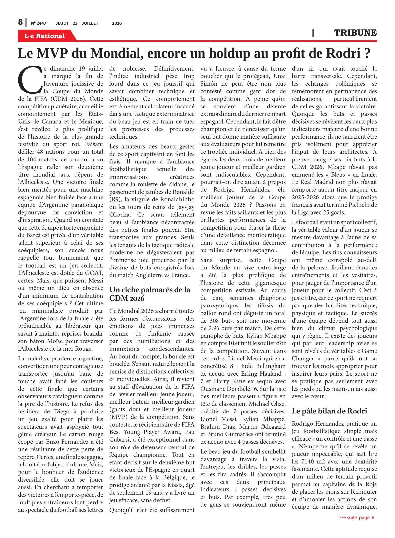 Page 8 de l'édition 2447