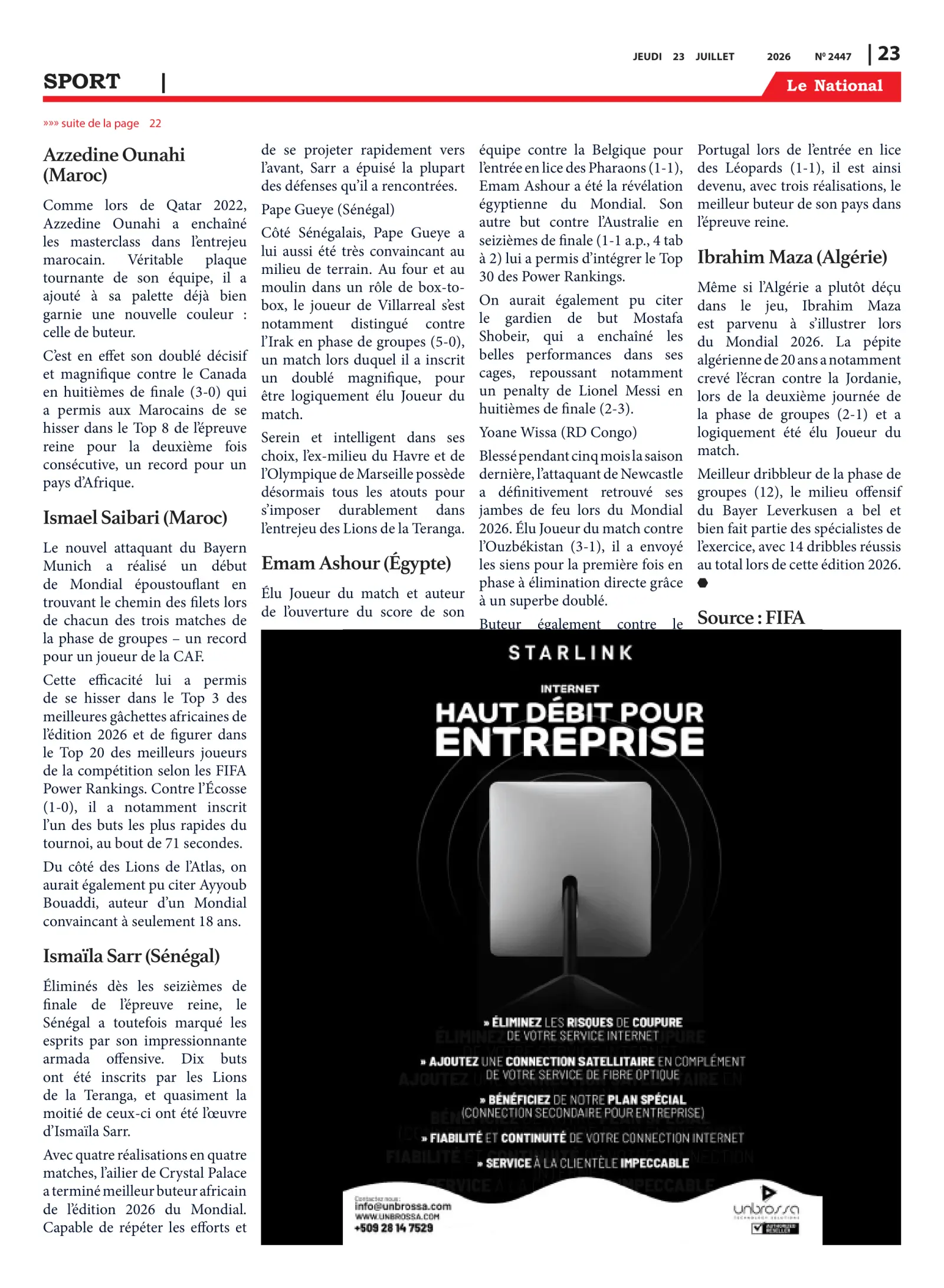 Page 23 de l'édition 2447