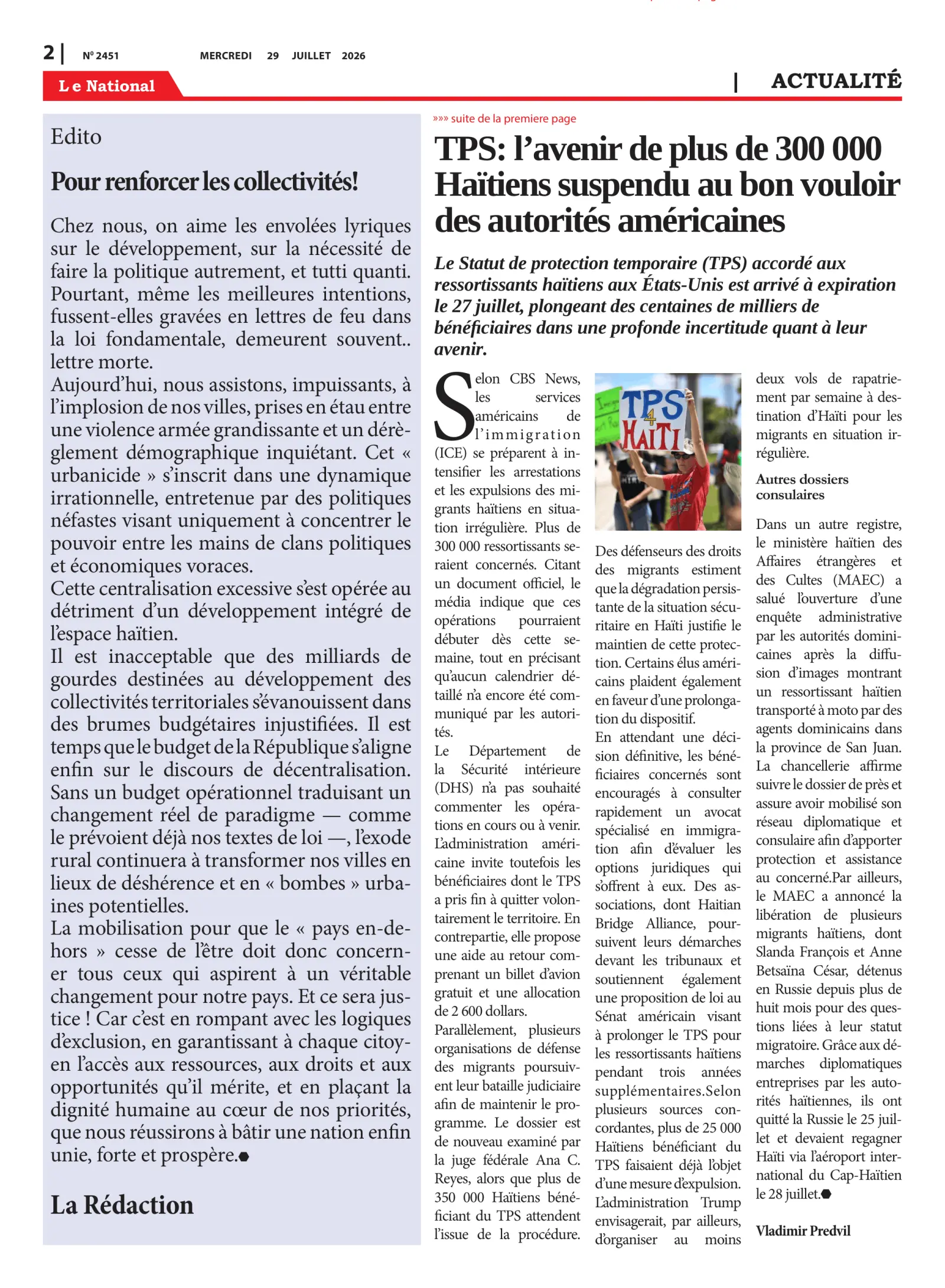 Page 2 de l'édition 2451