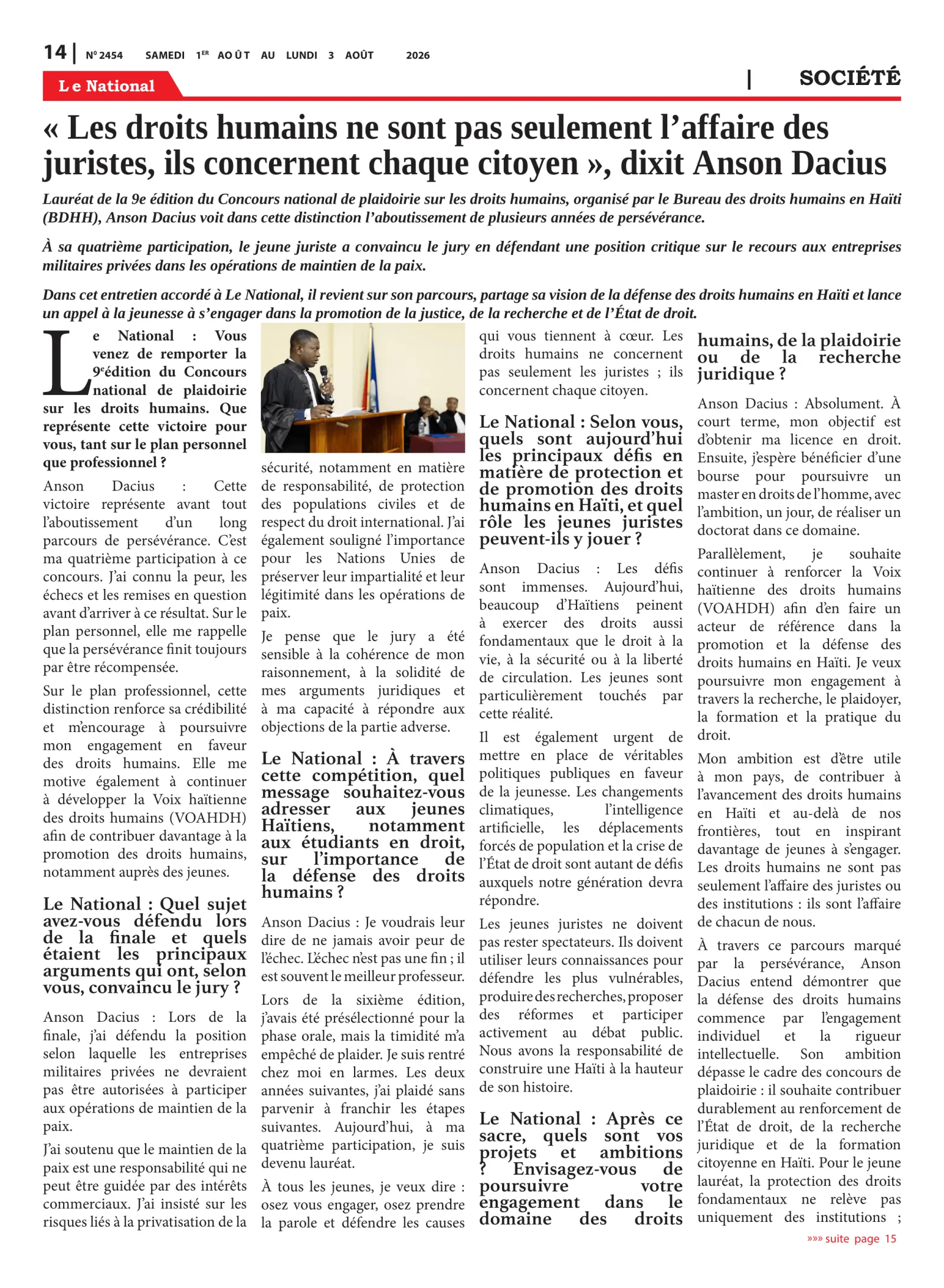 Page 14 de l'édition 2454