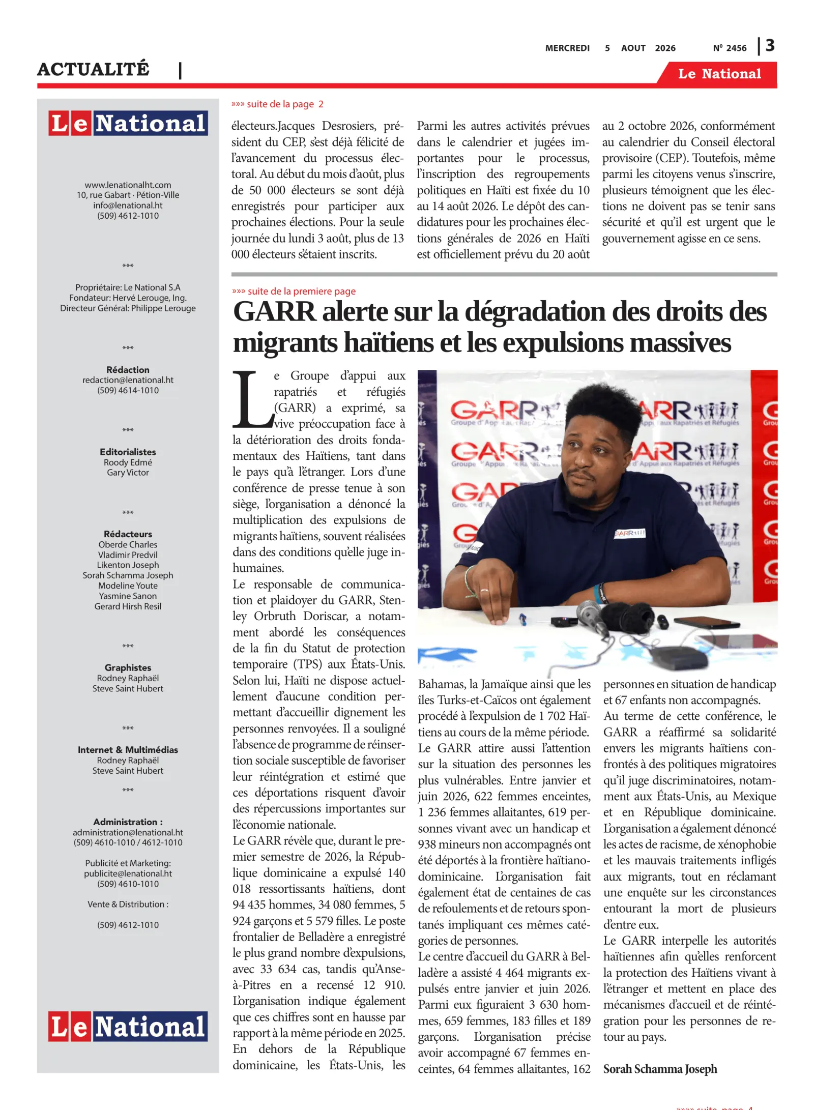 Page 3 de l'édition 2456
