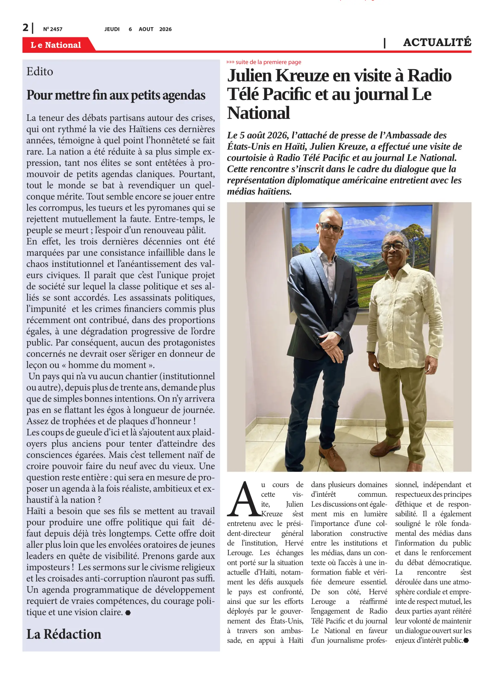 Page 2 de l'édition 2457