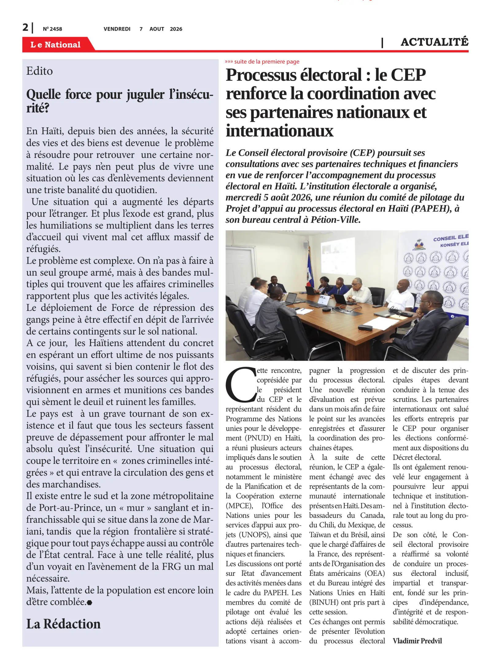 Page 2 de l'édition 2458