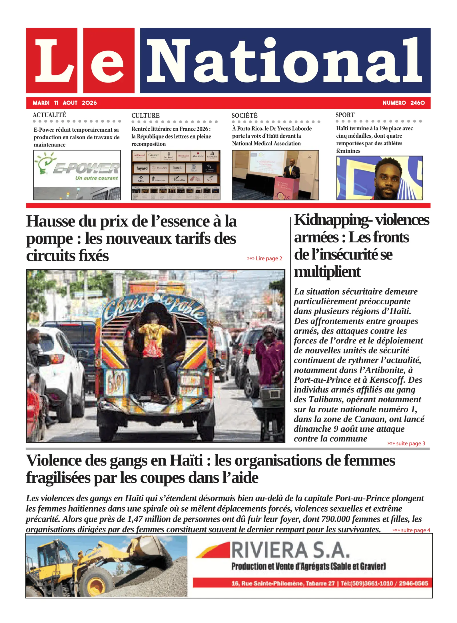 Page 1 de l'édition 2460