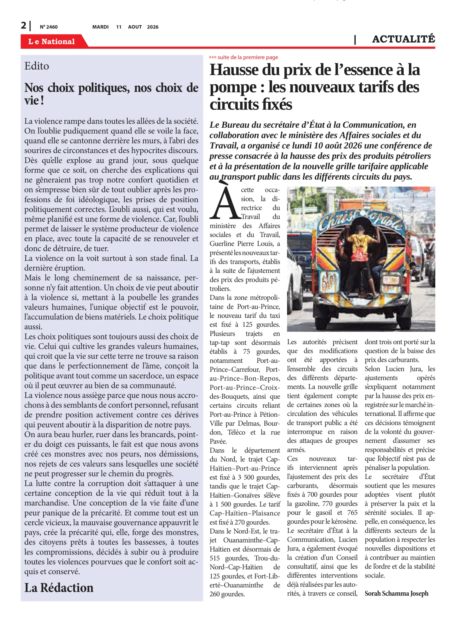 Page 2 de l'édition 2460