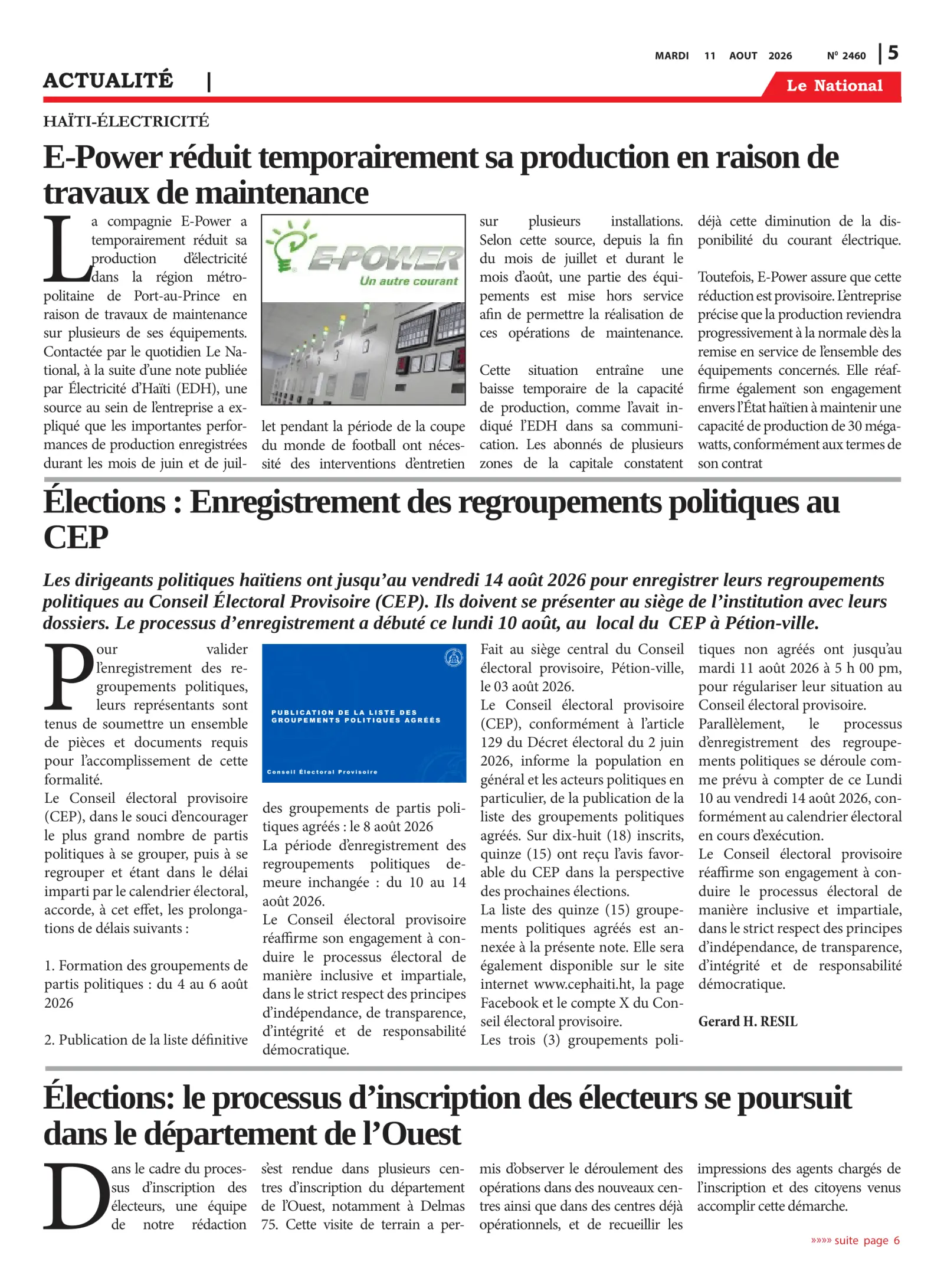 Page 5 de l'édition 2460