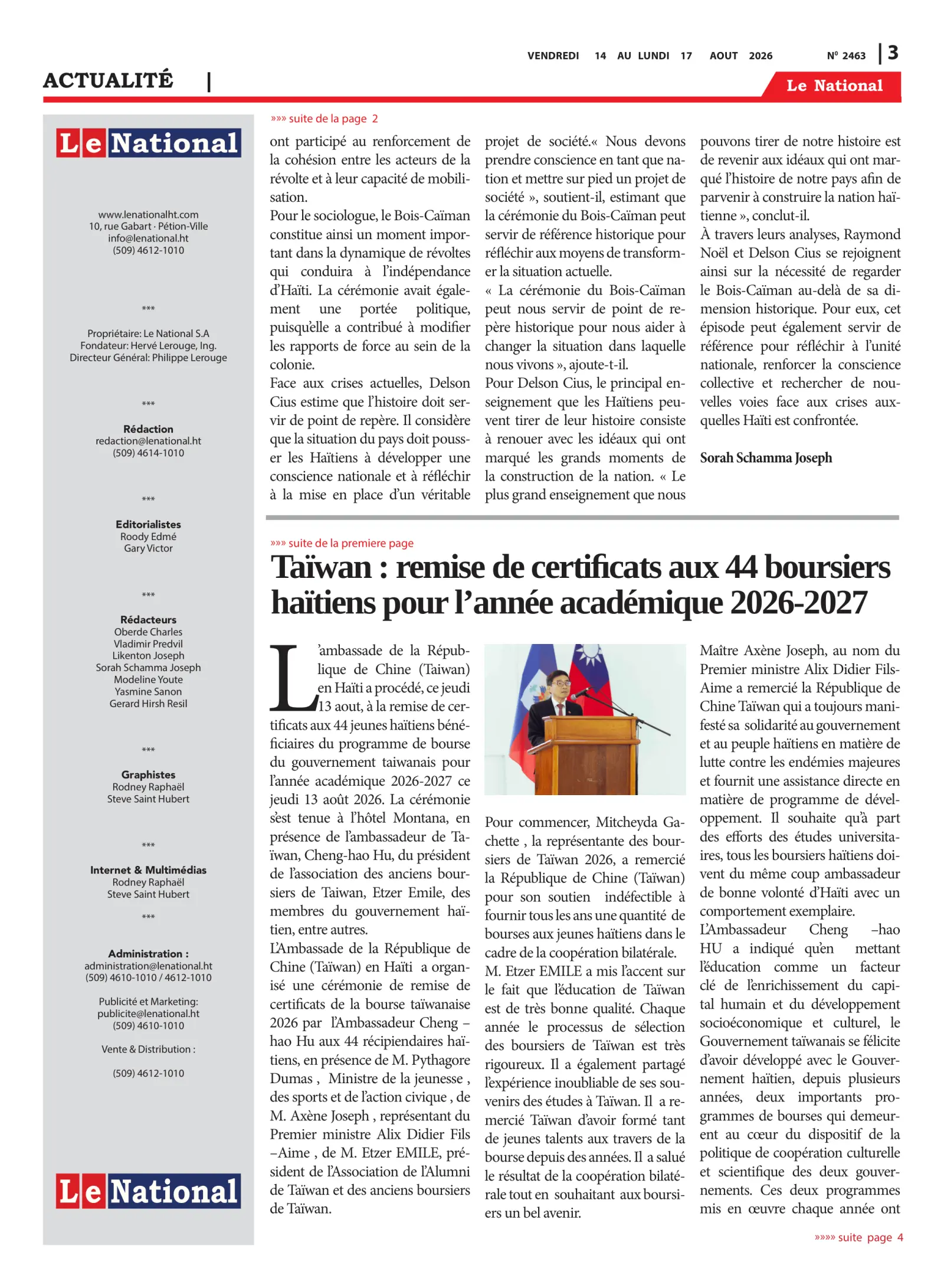 Page 3 de l'édition 2463