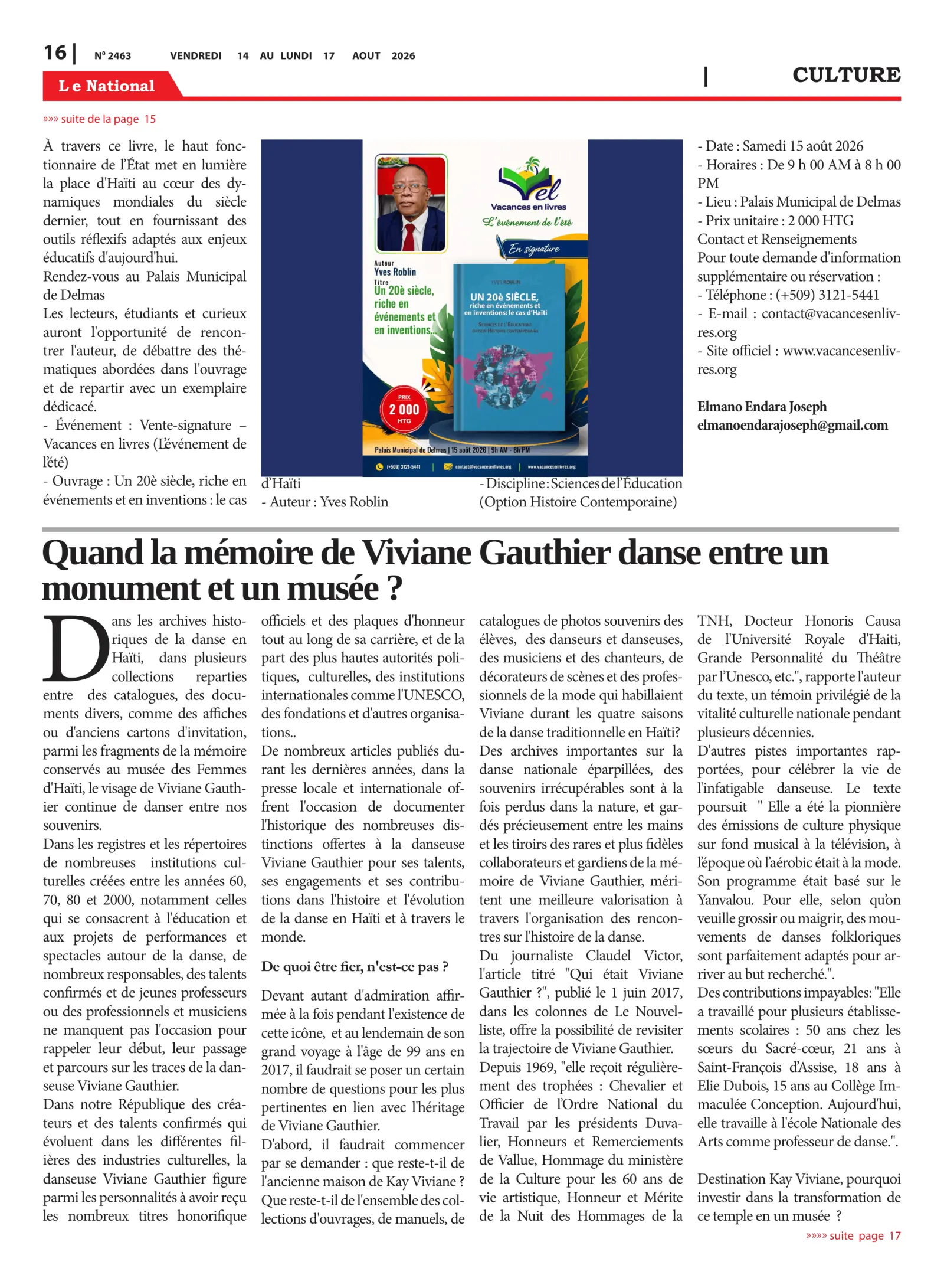Page 18 de l'édition 2463
