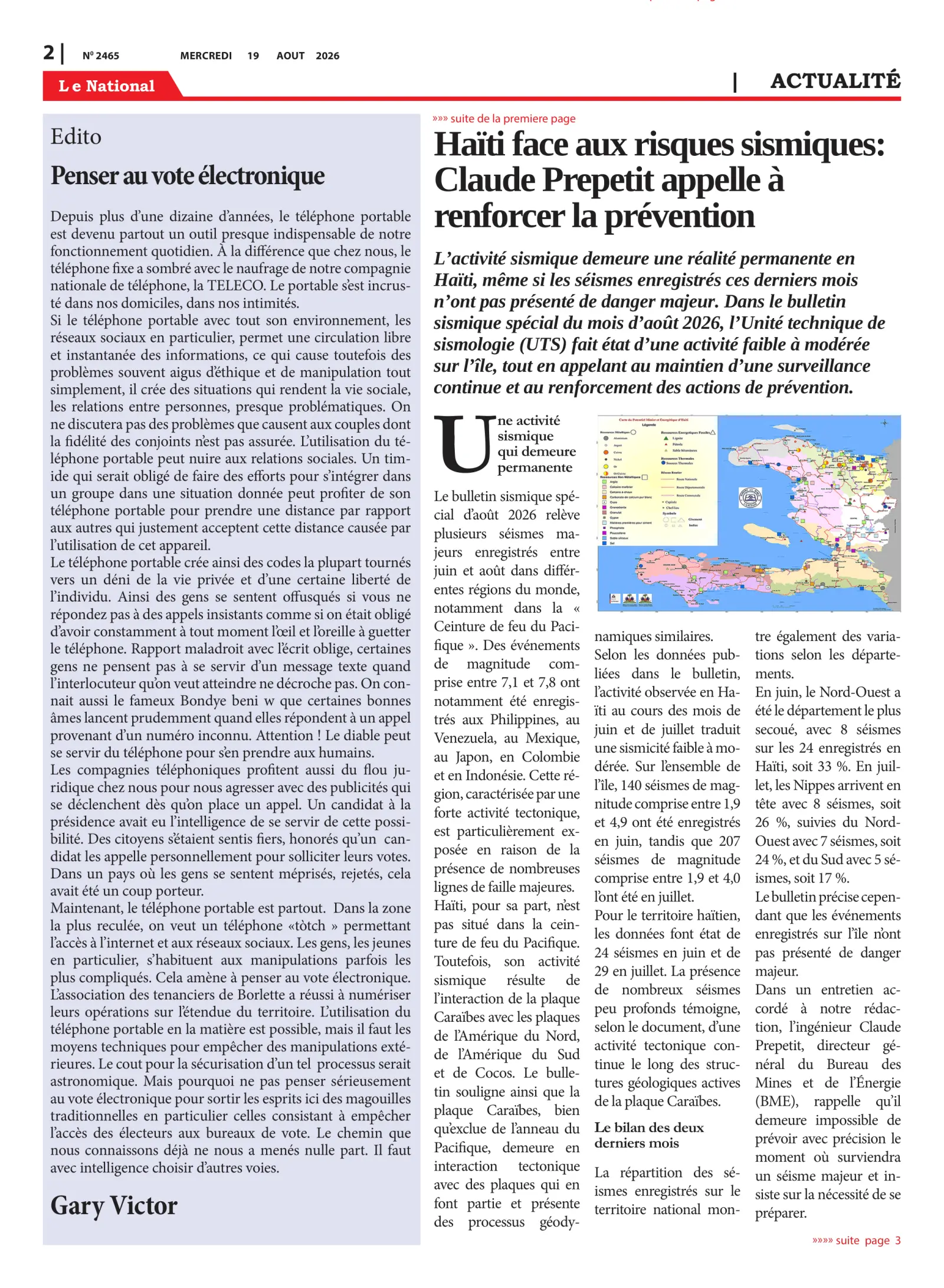 Page 2 de l'édition 2465
