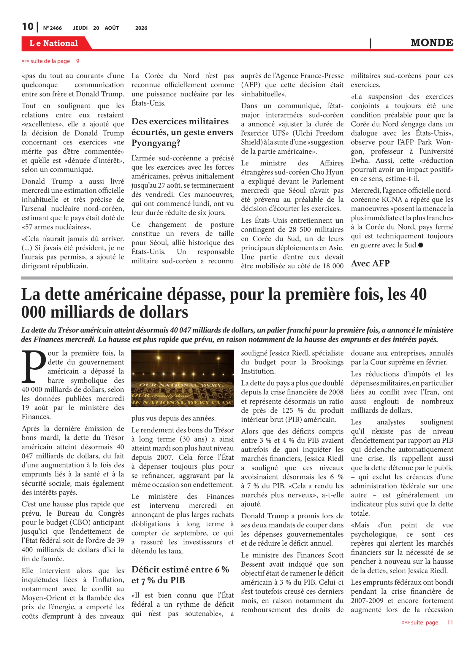 Page 10 de l'édition 2466