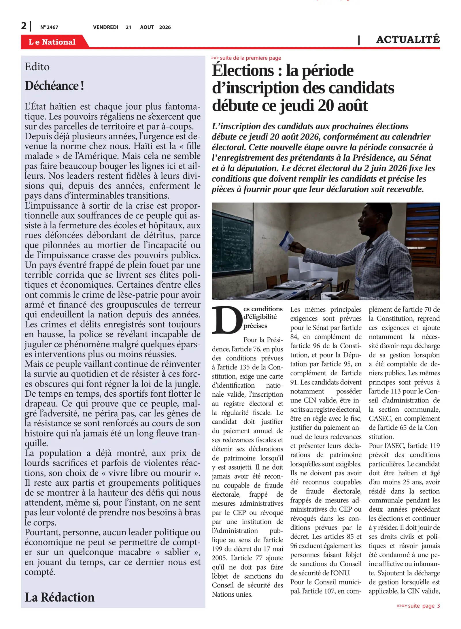 Page 2 de l'édition 2467