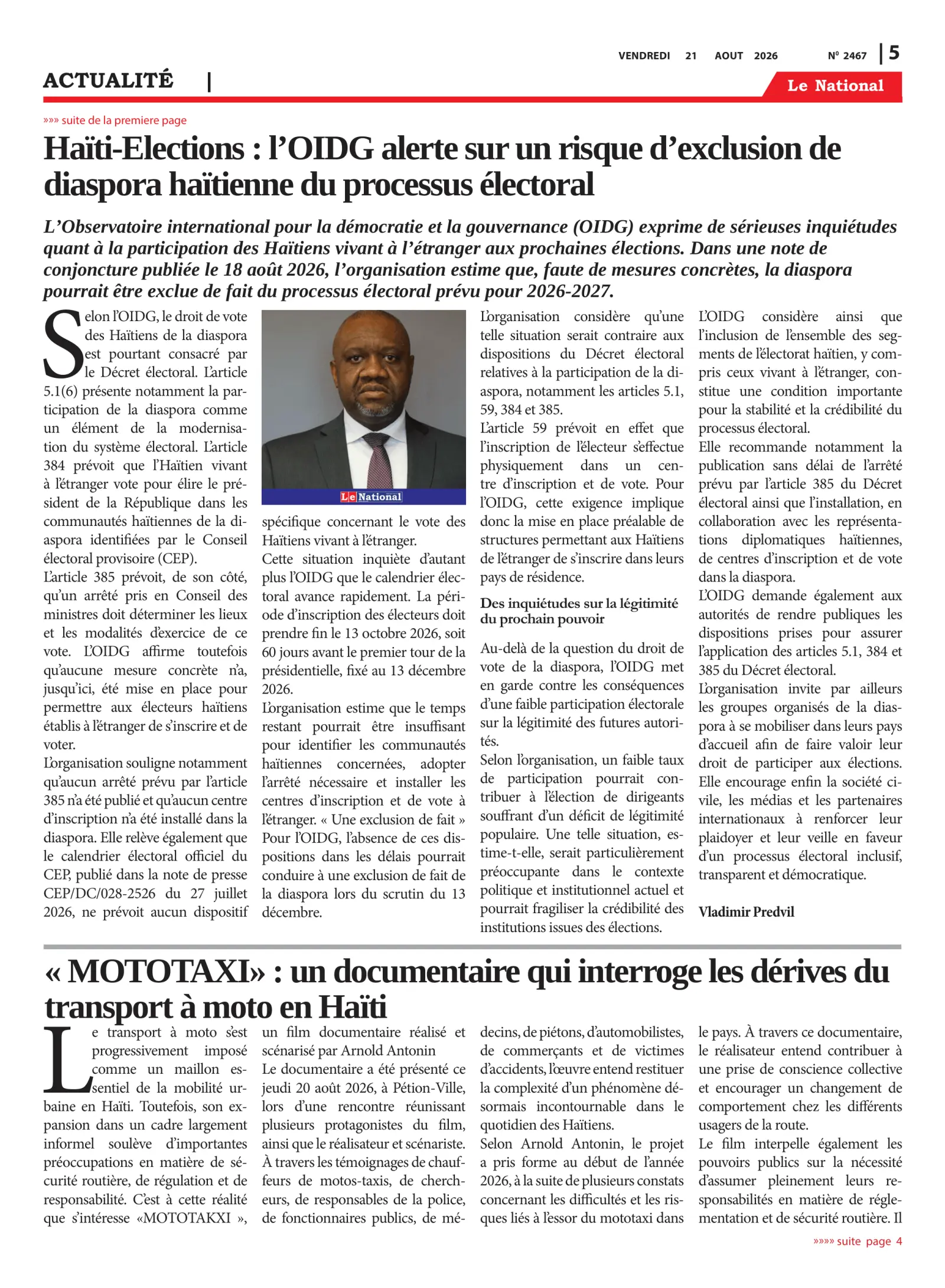 Page 5 de l'édition 2467