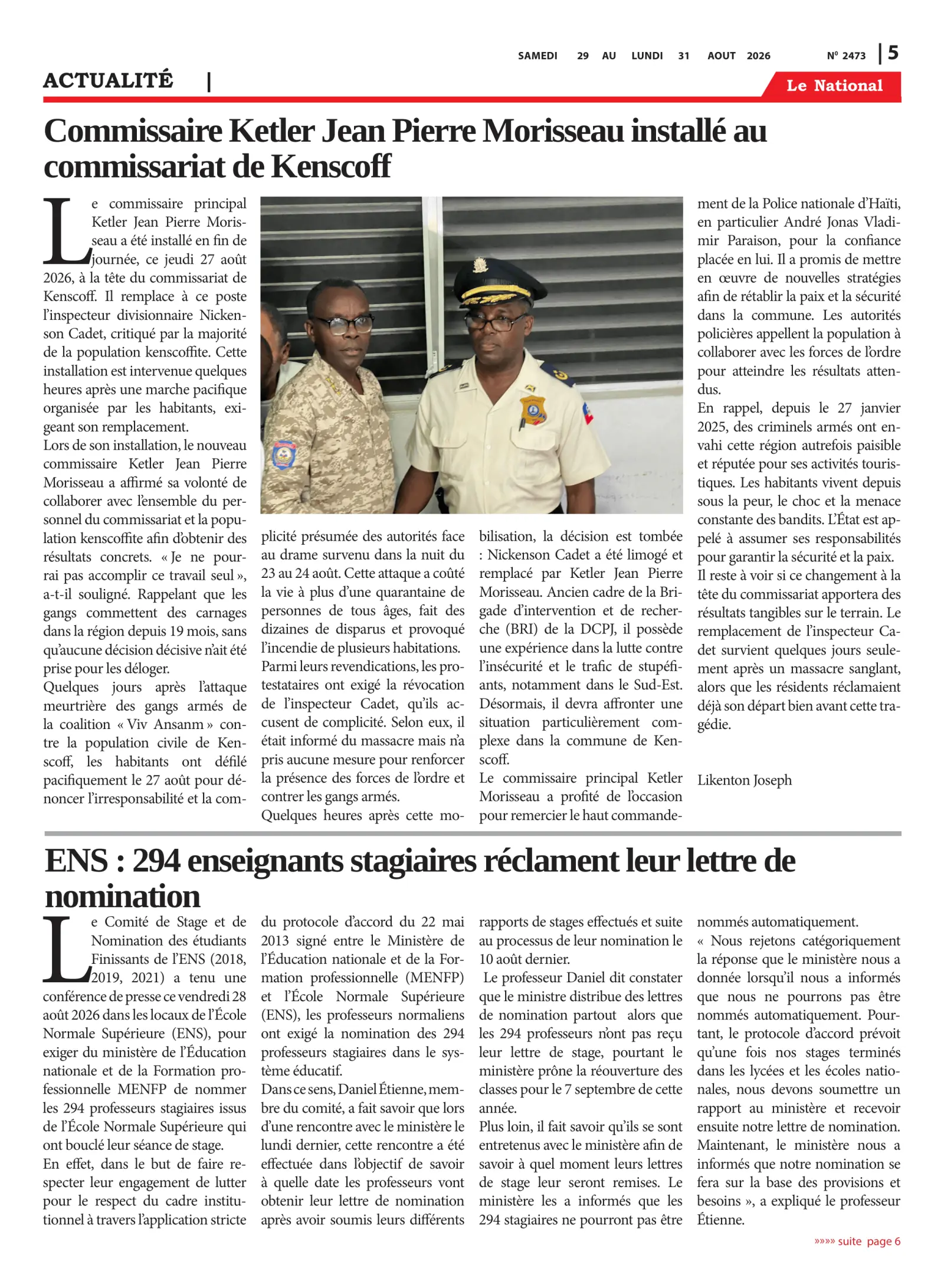Page 5 de l'édition 2473