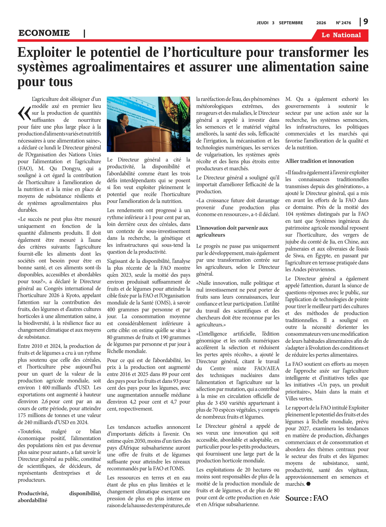 Page 9 de l'édition 2476