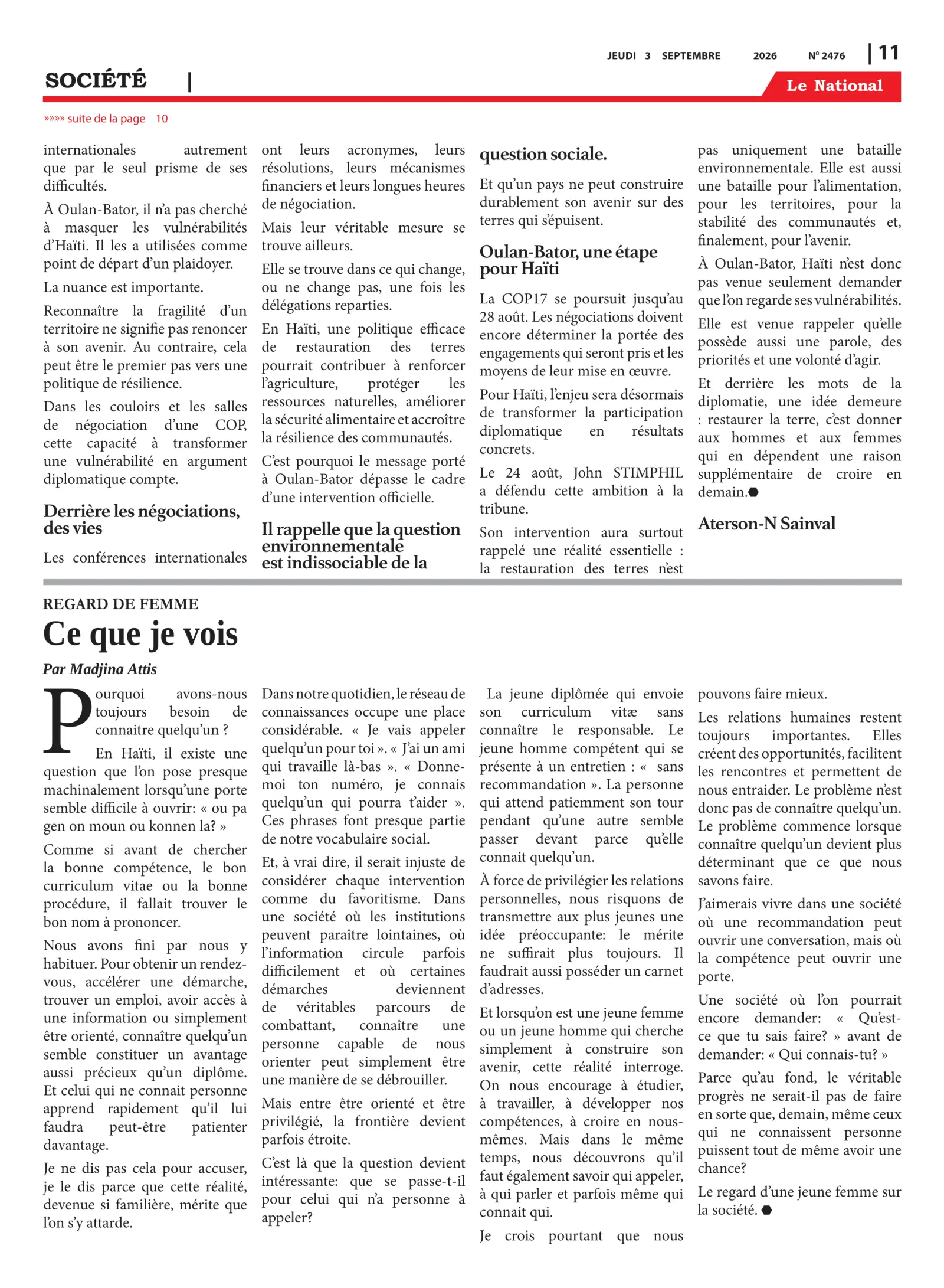 Page 11 de l'édition 2476
