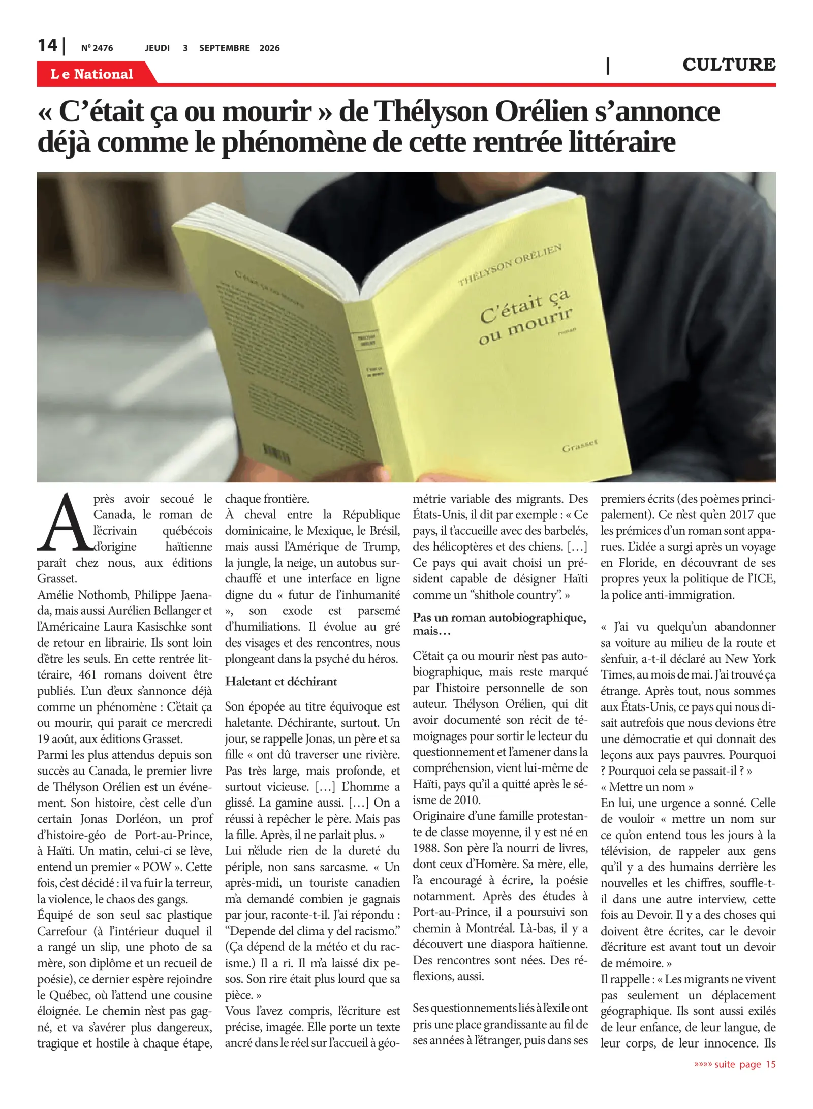 Page 14 de l'édition 2476