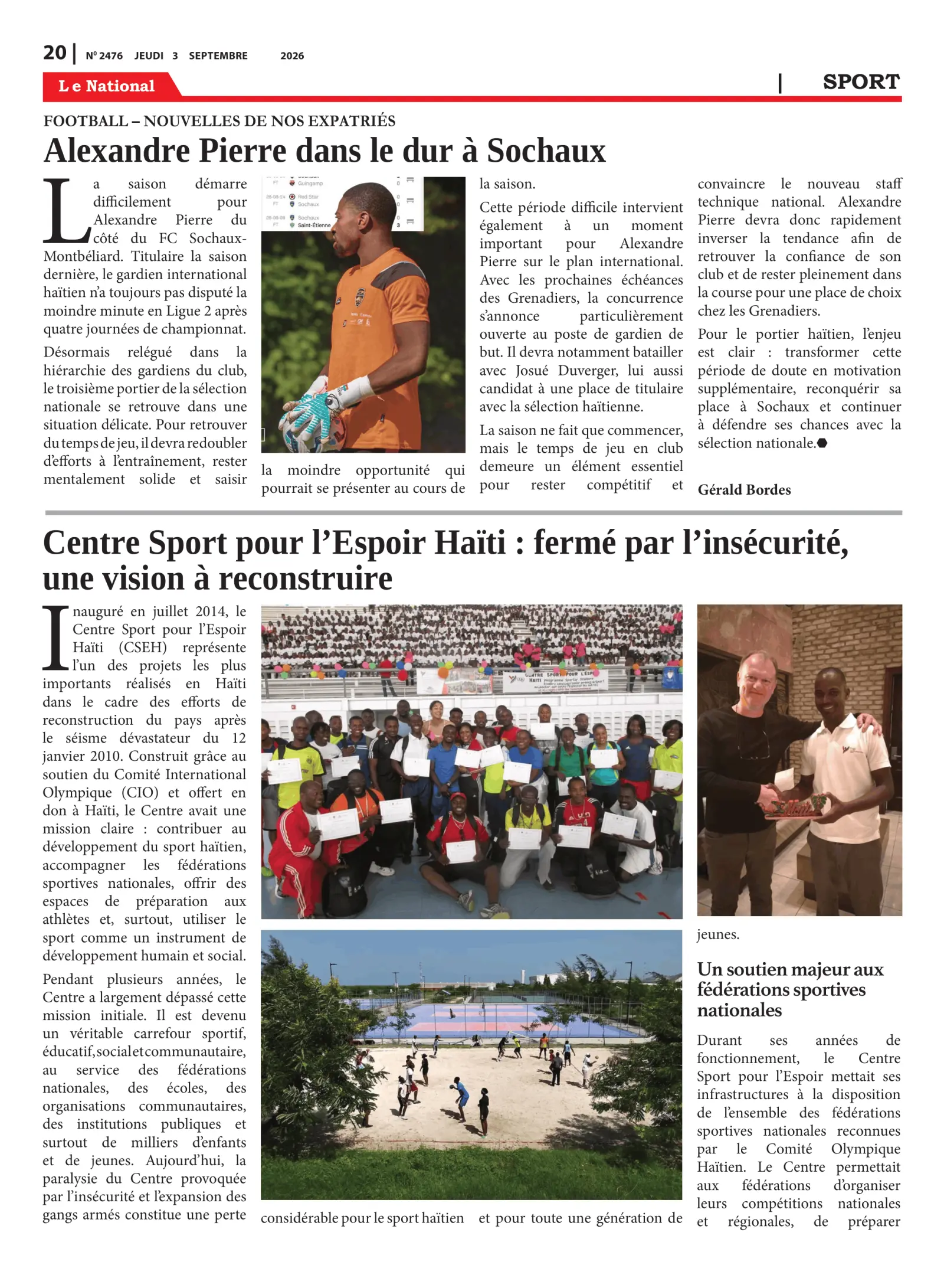 Page 20 de l'édition 2476
