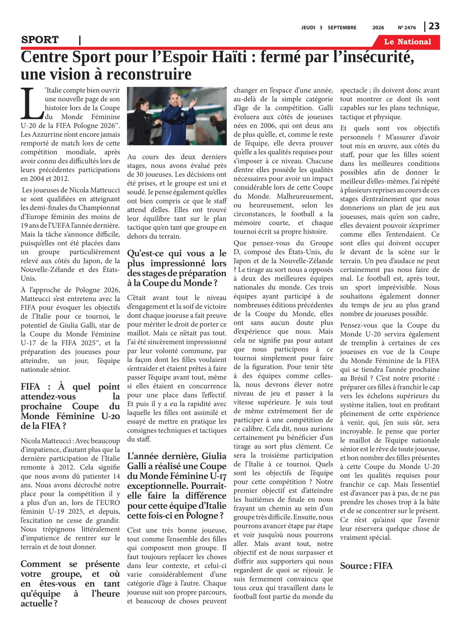 Page 23 de l'édition 2476