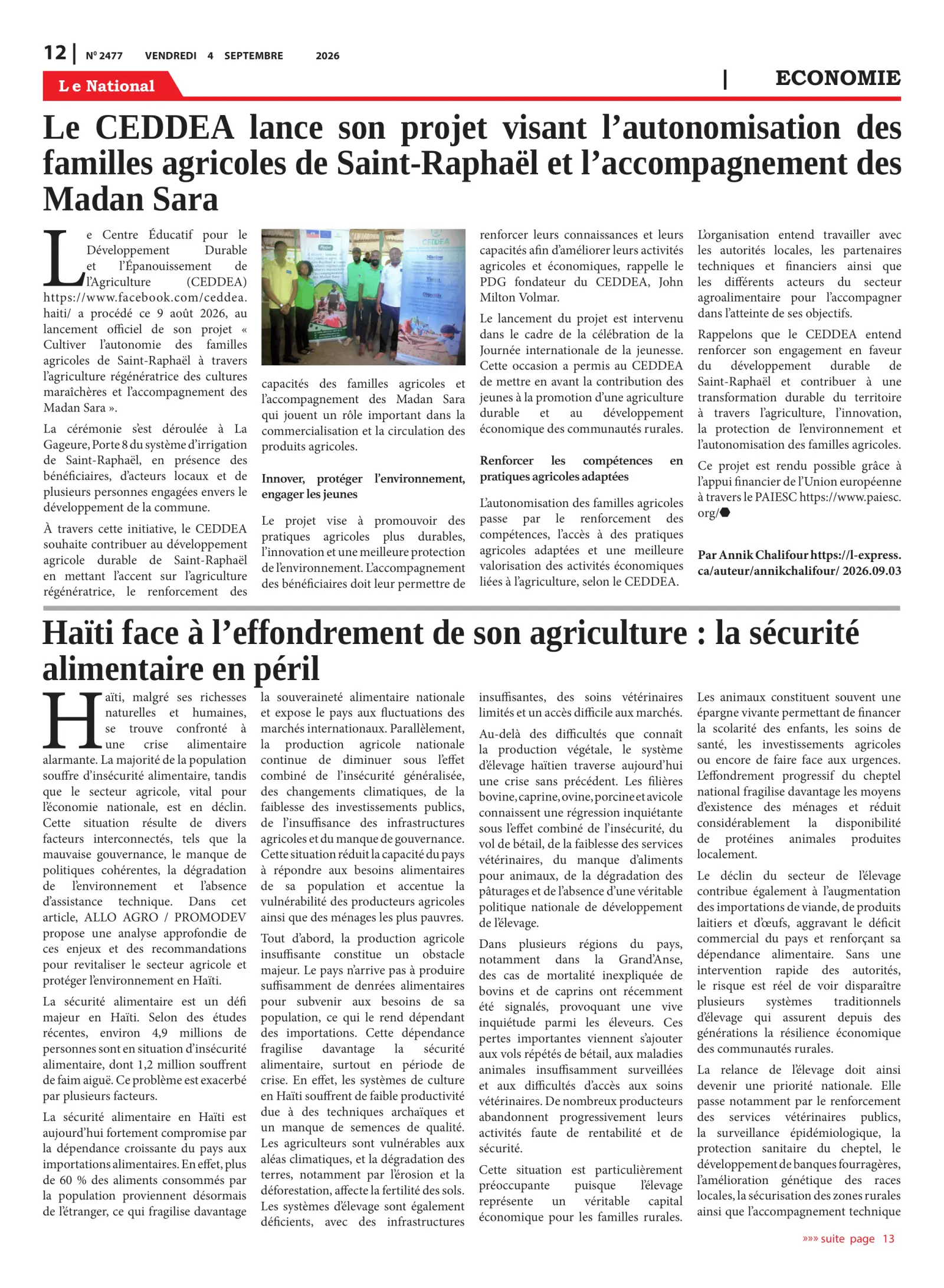 Page 12 de l'édition 2477