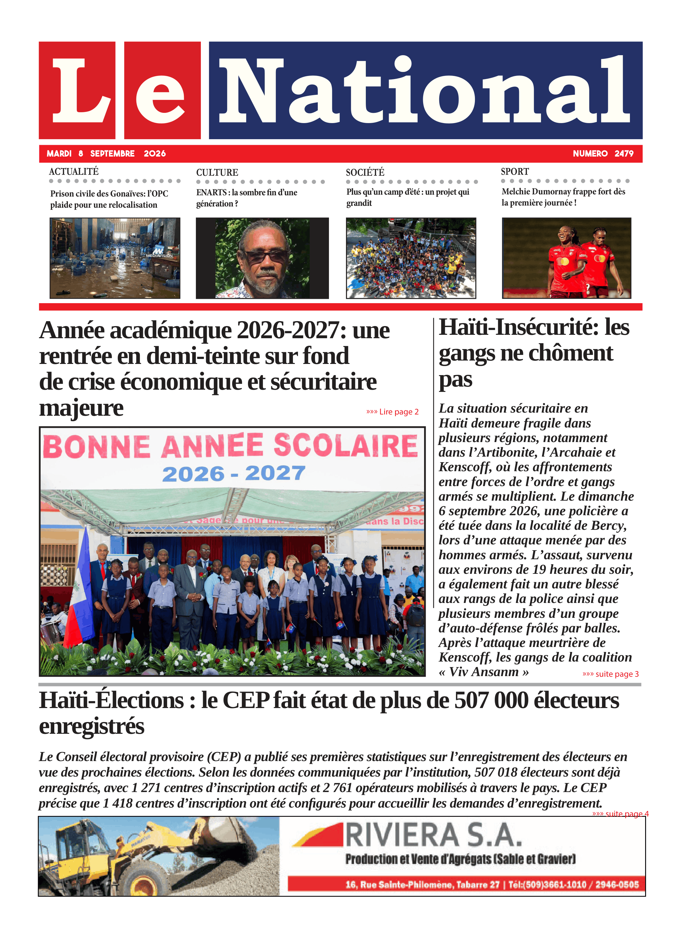 Une de l'édition 2479