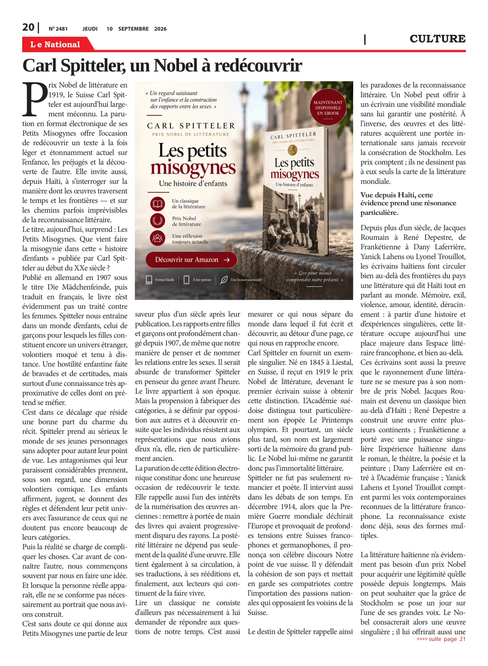 Page 20 de l'édition 2481