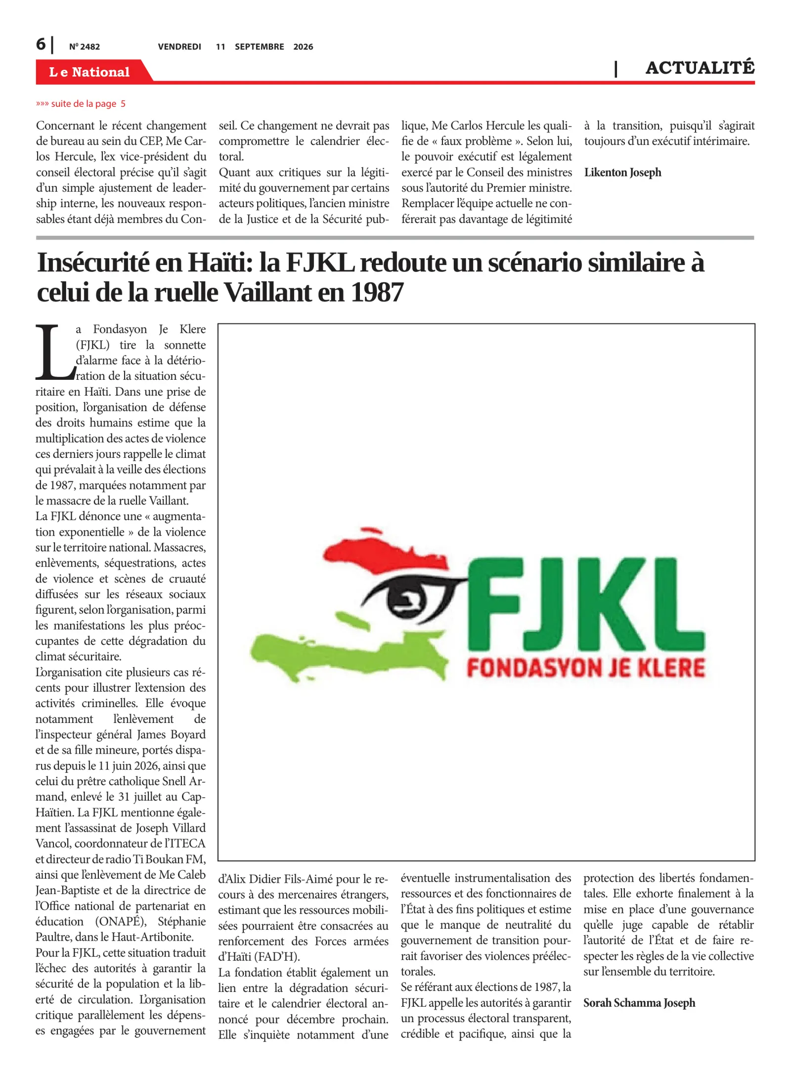 Page 6 de l'édition 2482