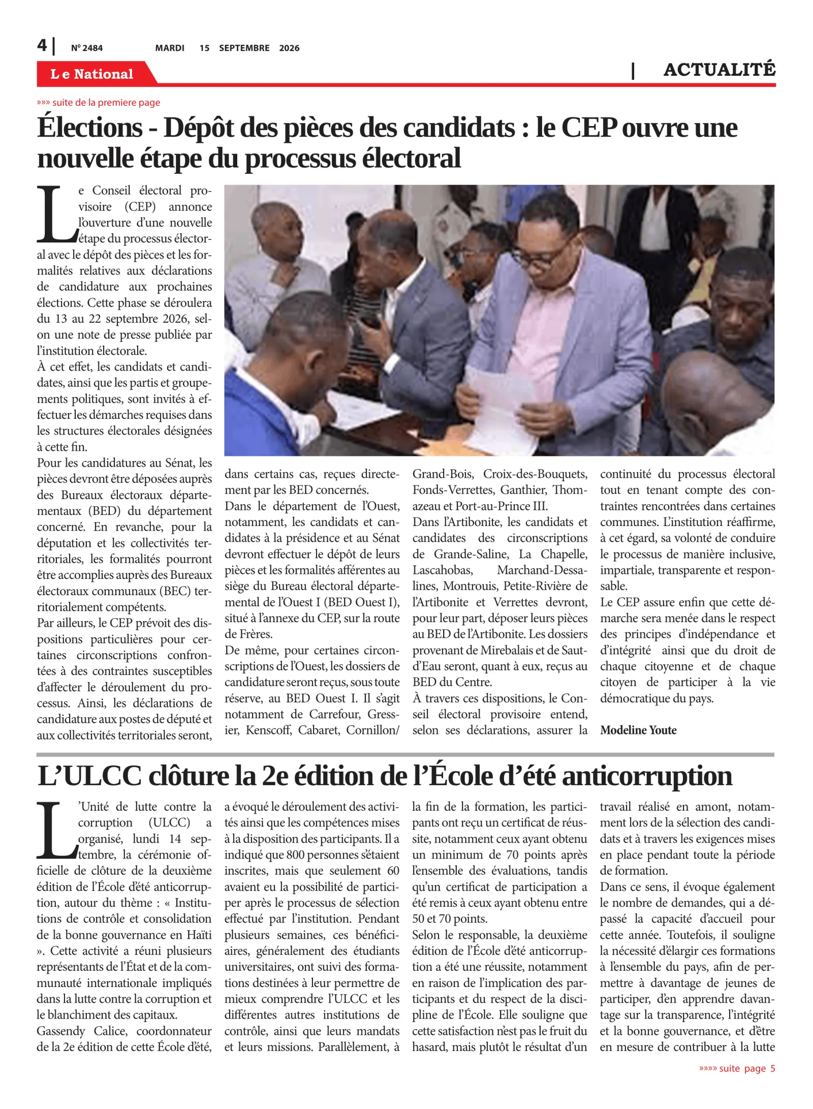 Page 4 de l'édition 2484