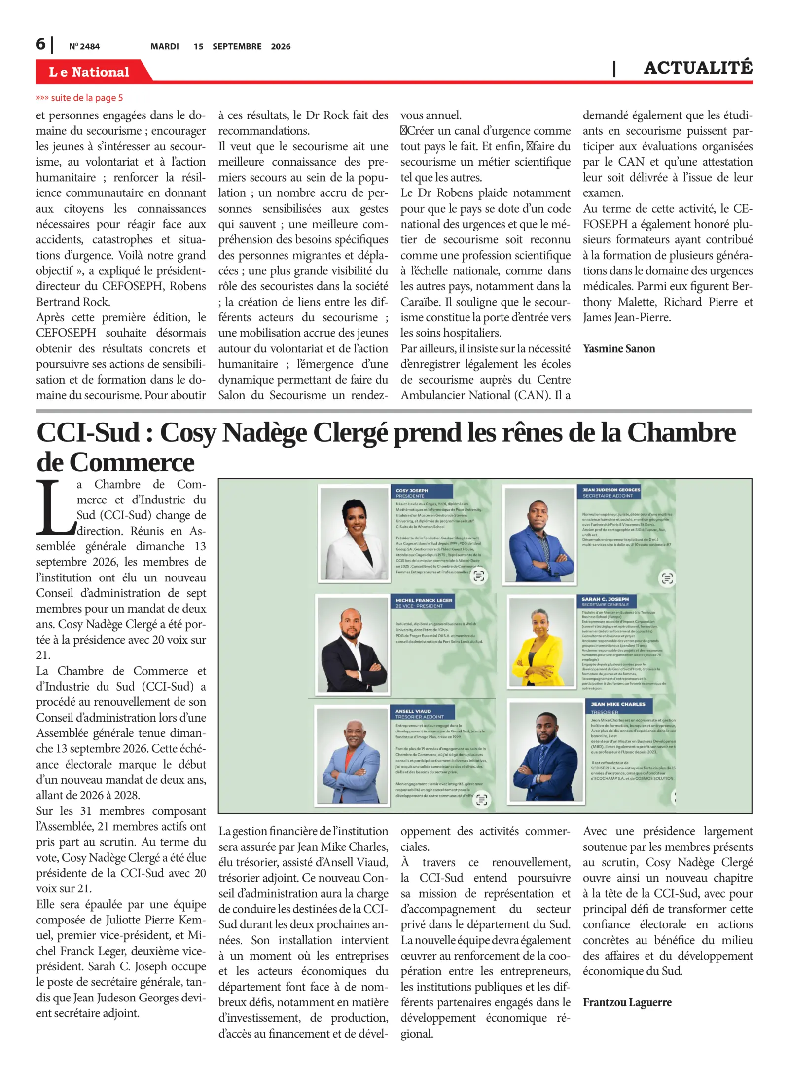Page 6 de l'édition 2484
