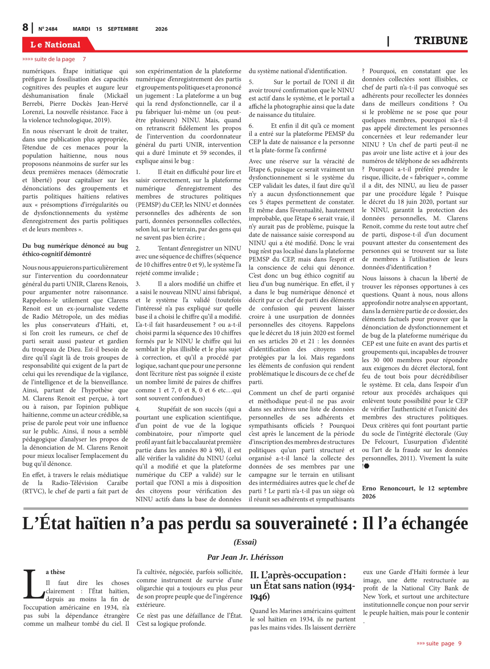 Page 8 de l'édition 2484