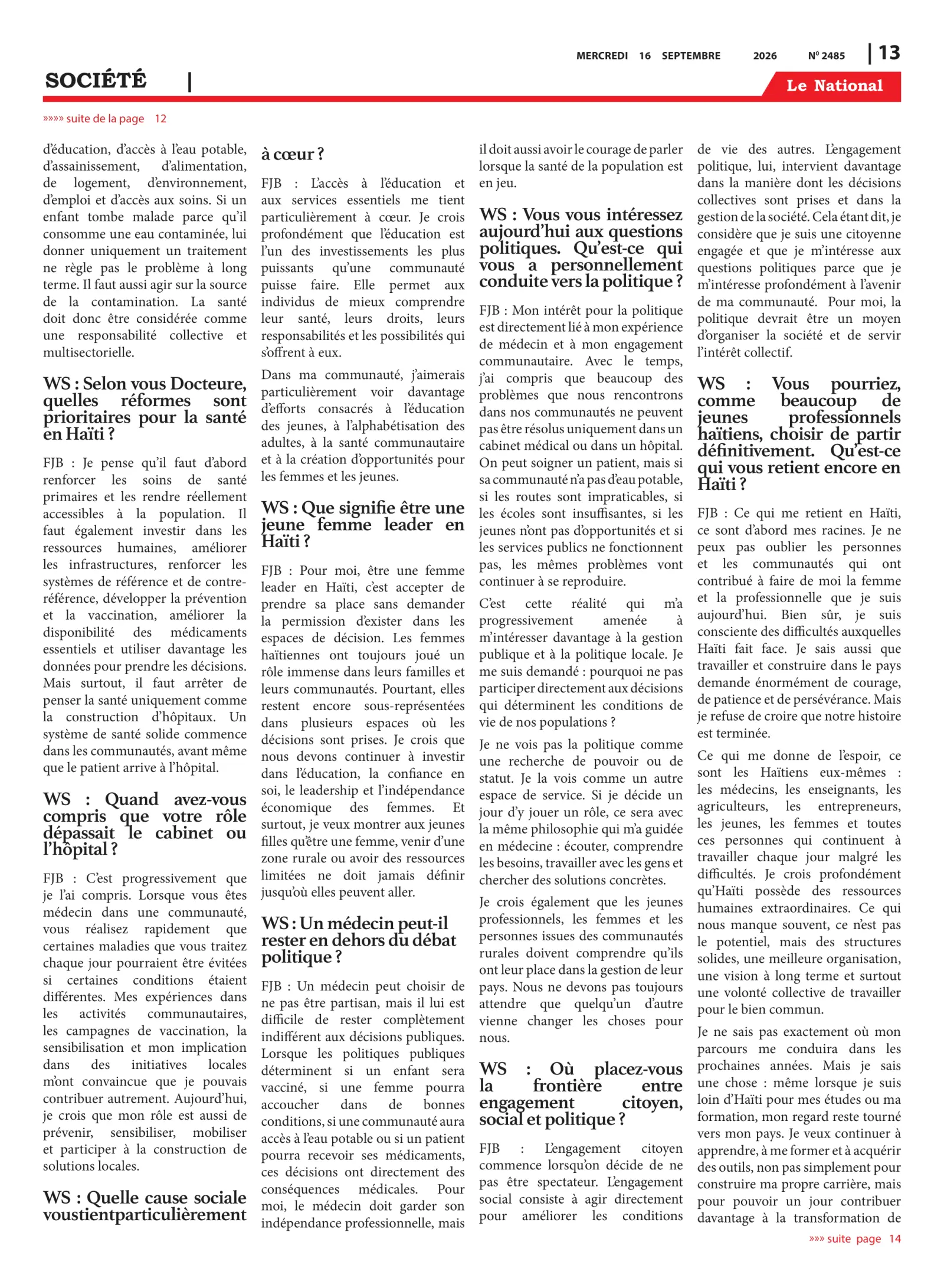 Page 13 de l'édition 2485