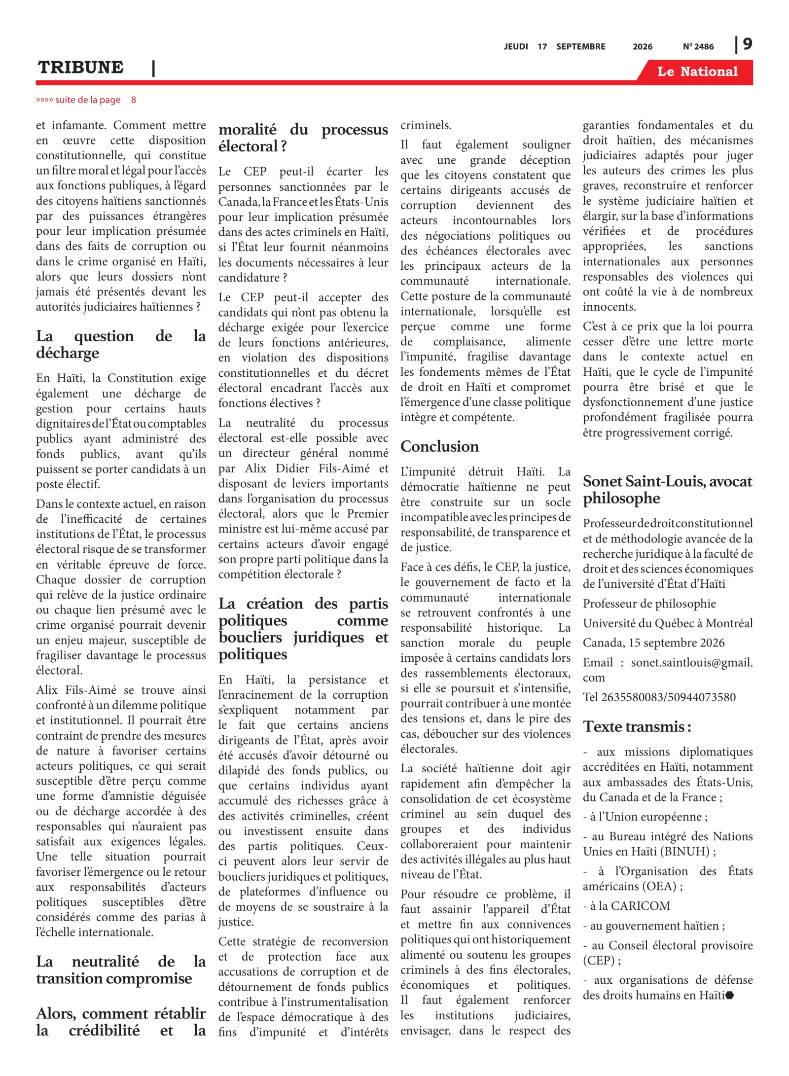 Page 9 de l'édition 2486