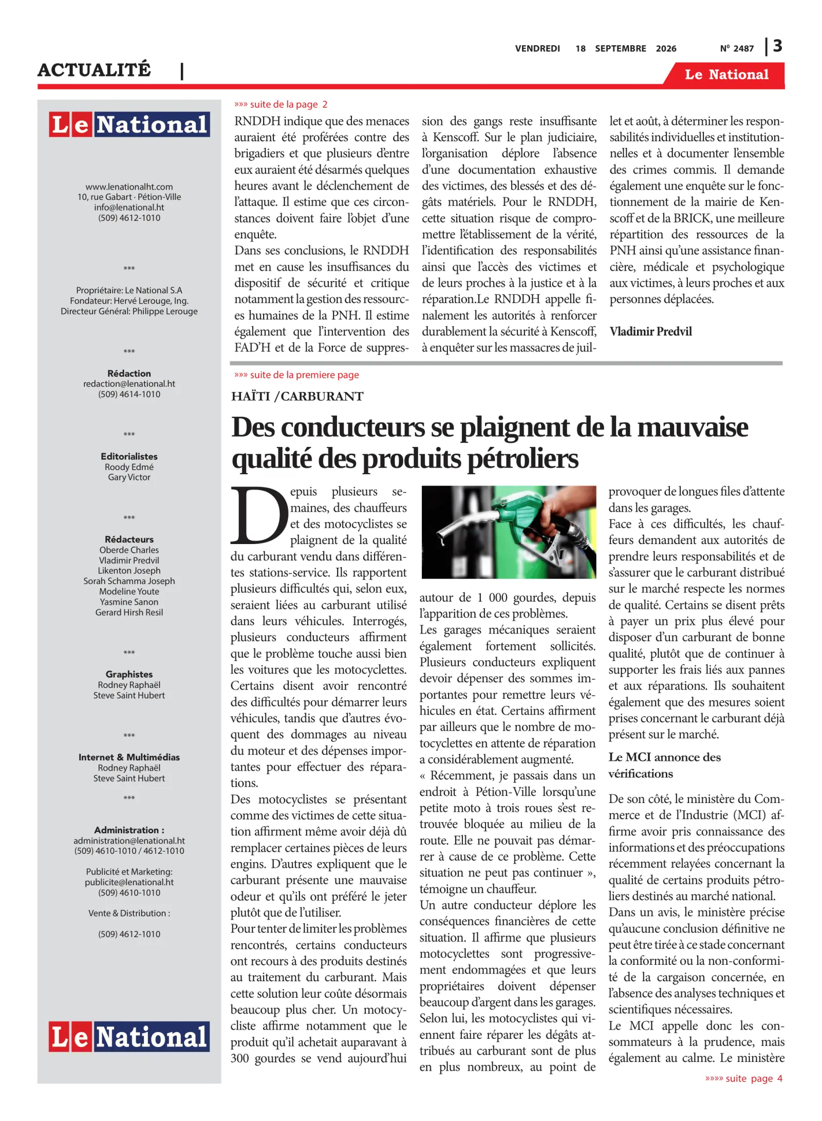 Page 3 de l'édition 2487