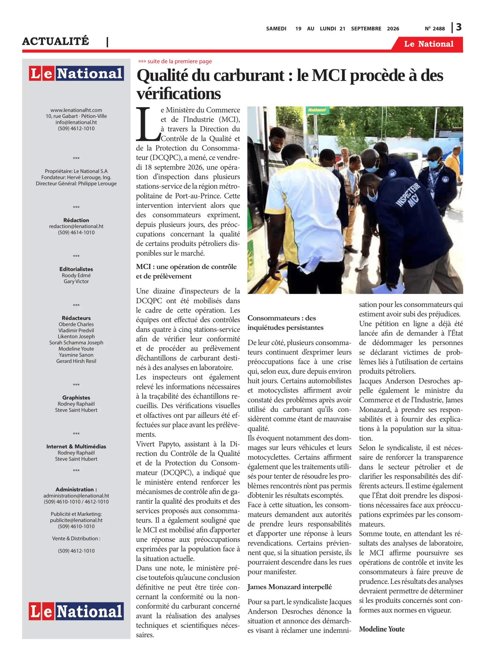 Page 3 de l'édition 2488