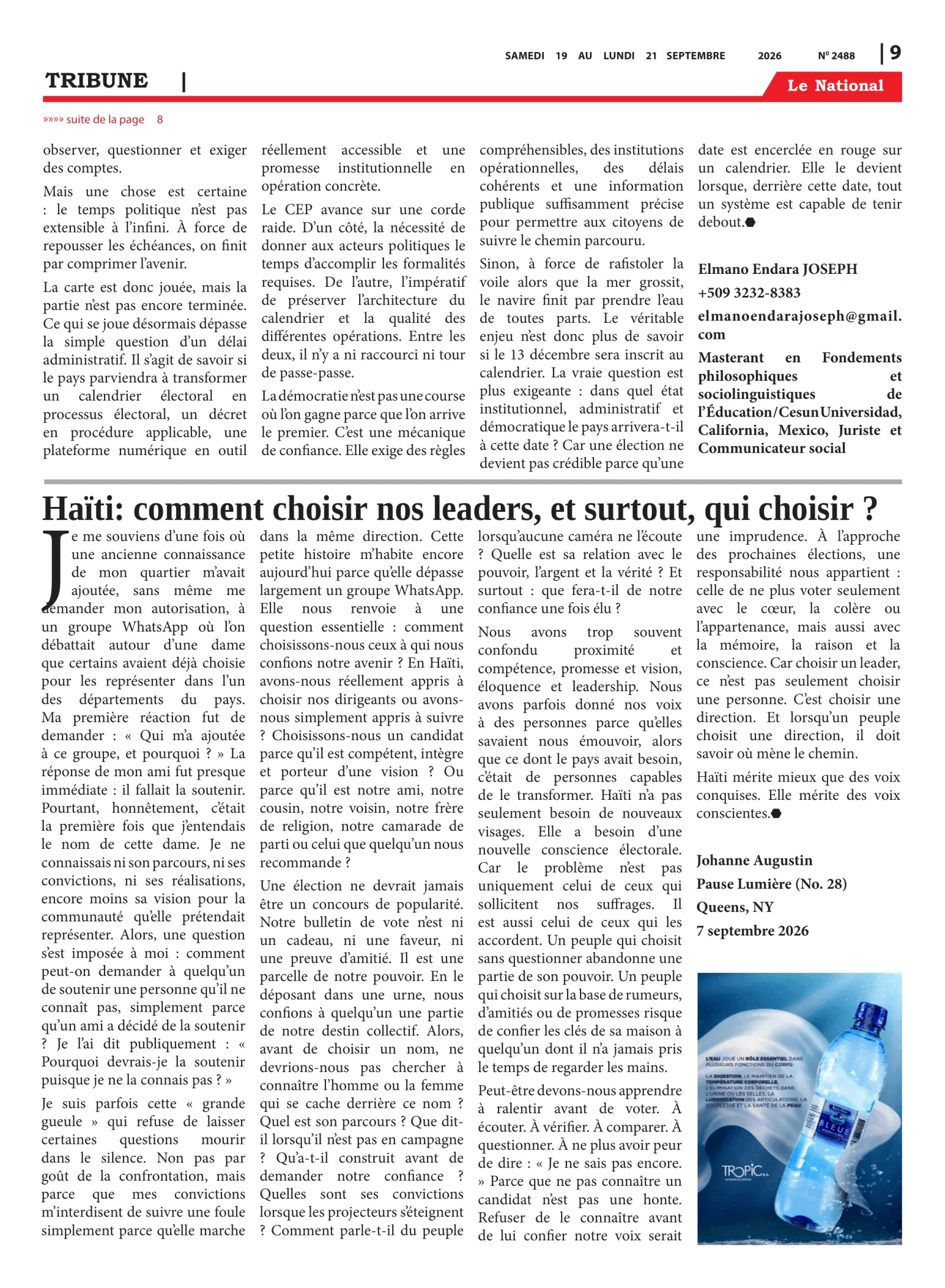 Page 9 de l'édition 2488