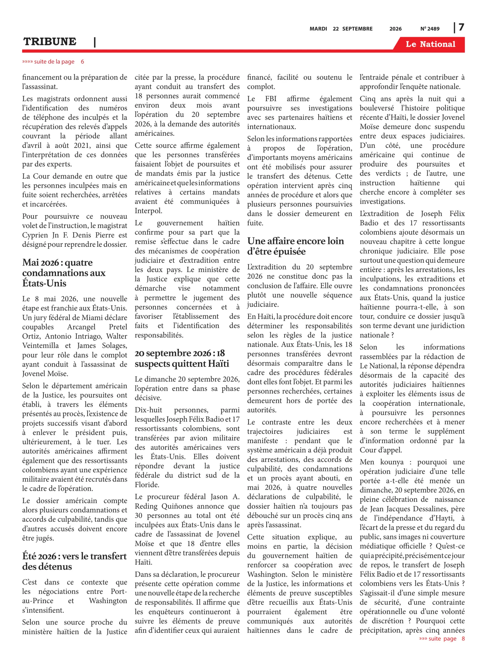 Page 7 de l'édition 2489