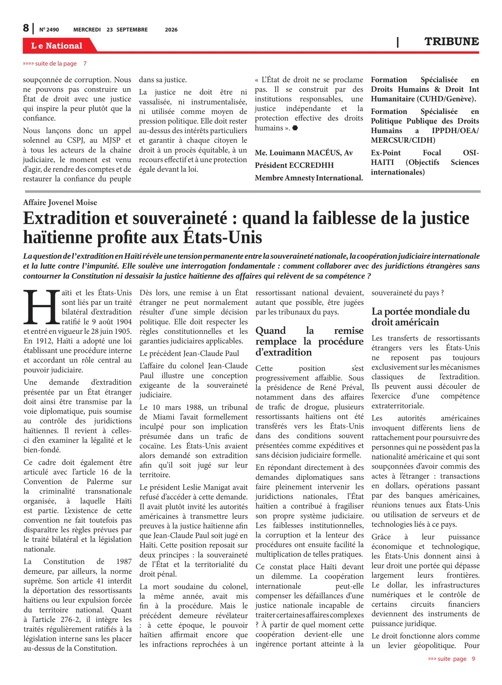 Page 8 de l'édition 2490