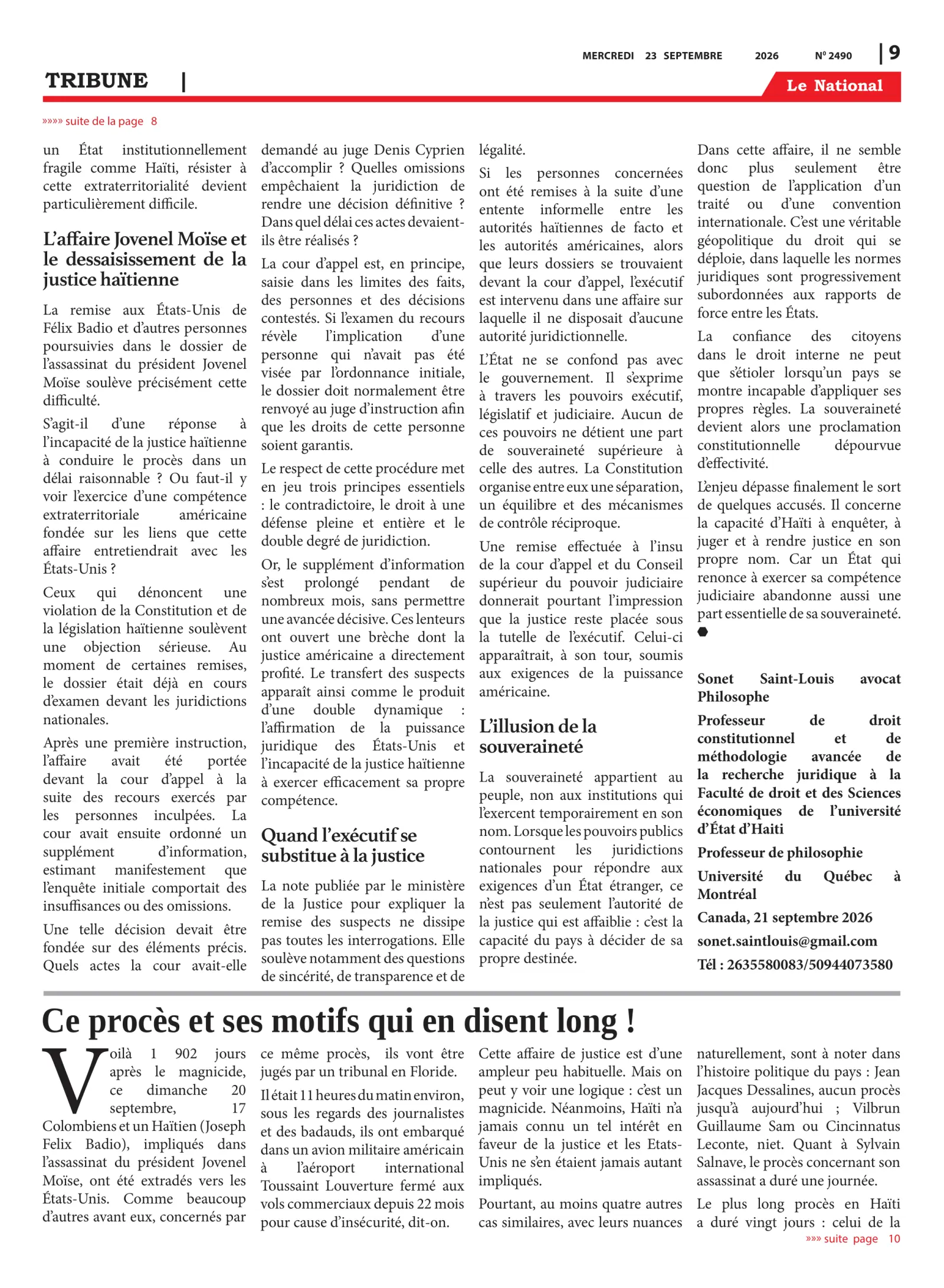 Page 9 de l'édition 2490