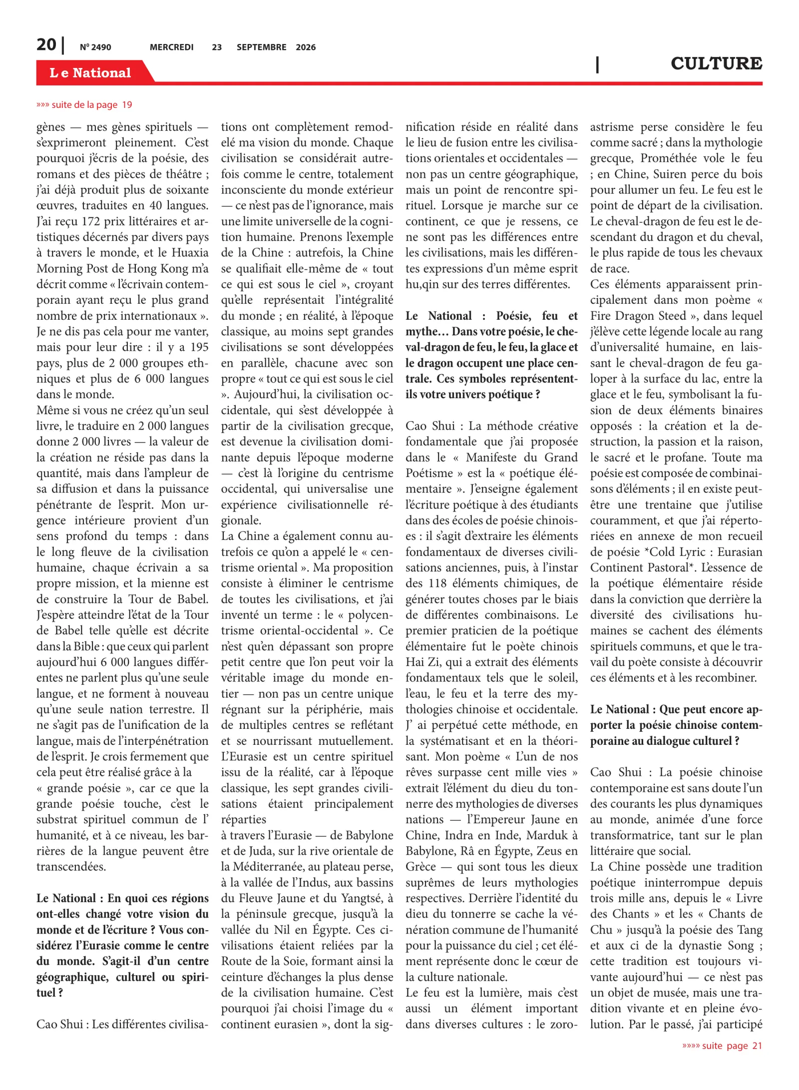 Page 20 de l'édition 2490