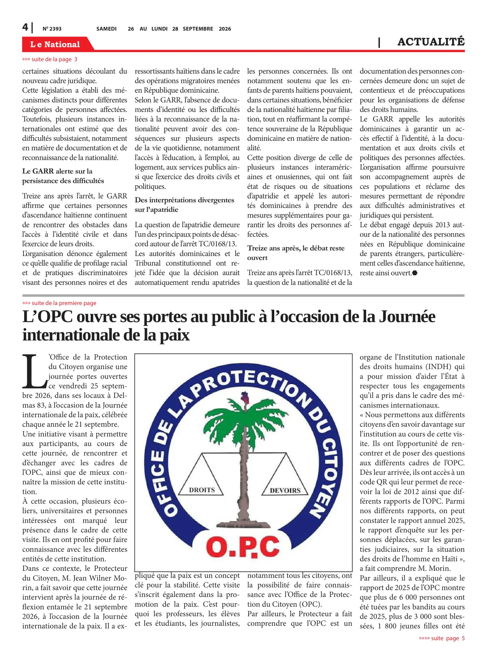 Page 4 de l'édition 2493