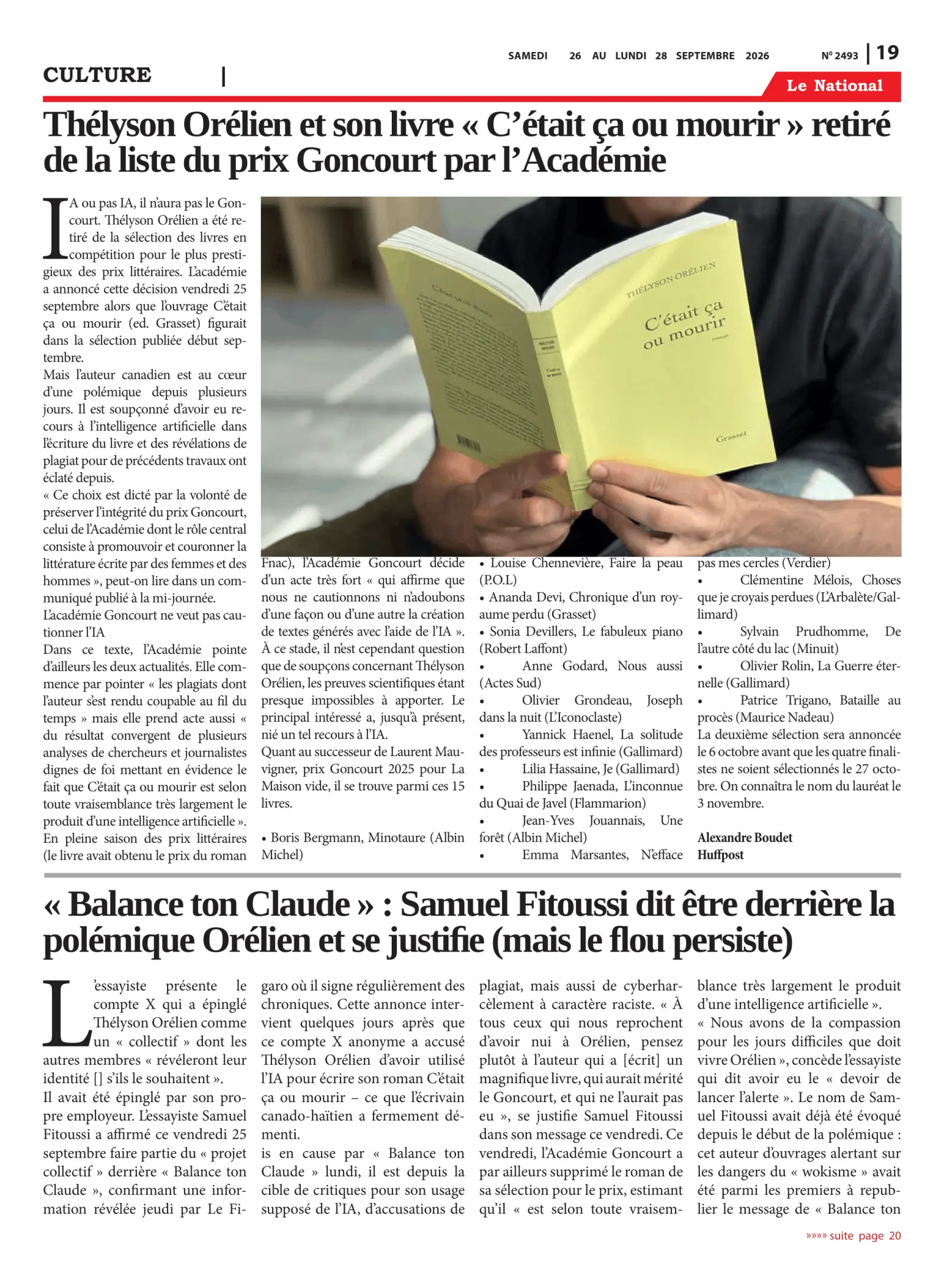 Page 19 de l'édition 2493