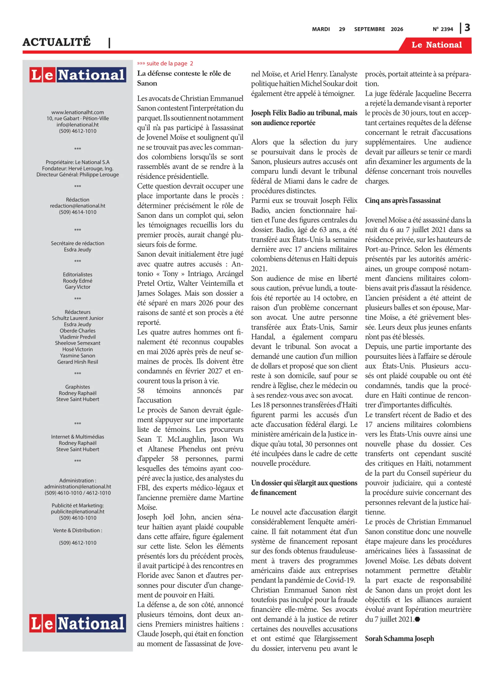 Page 3 de l'édition 2494