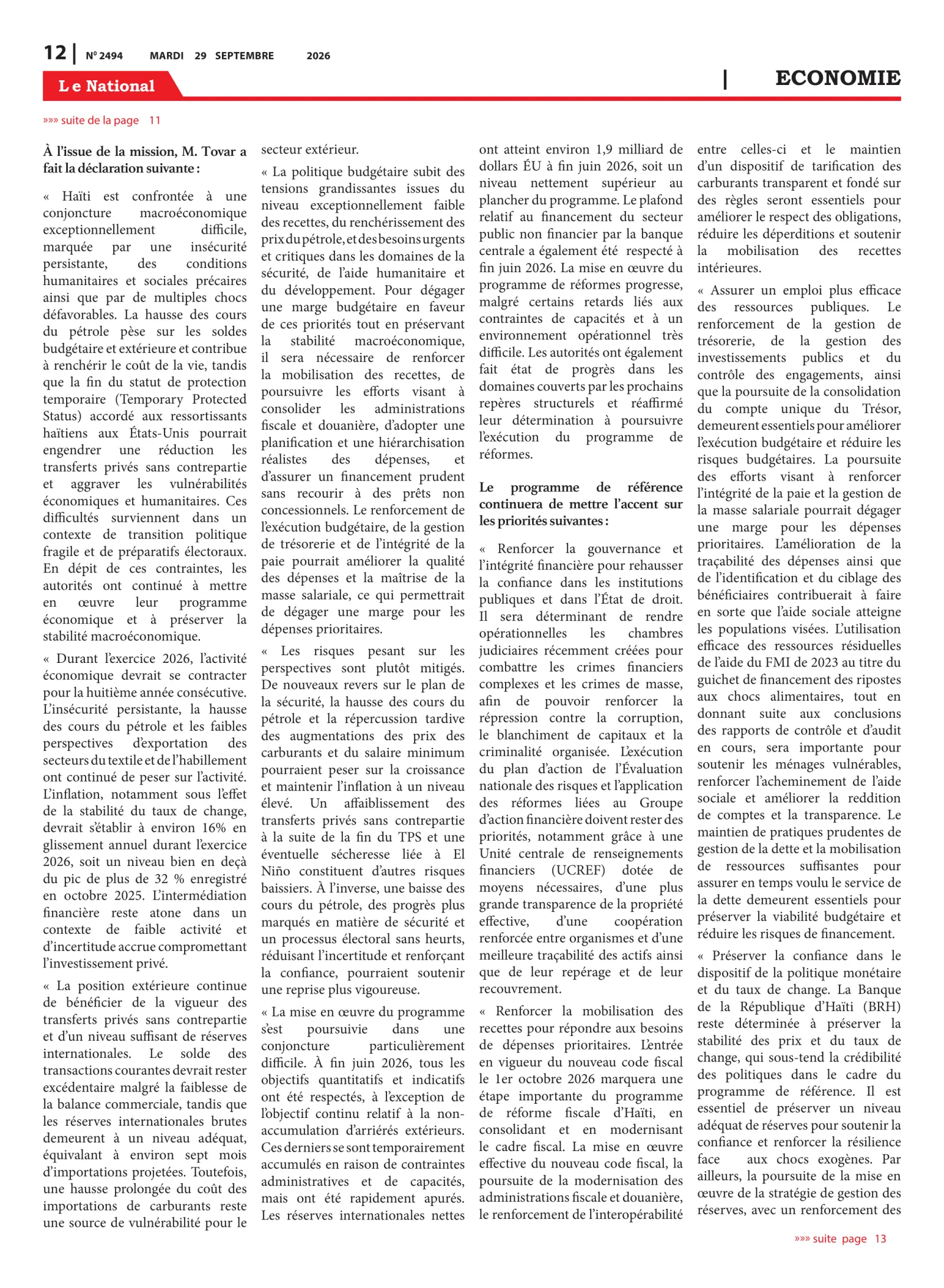 Page 12 de l'édition 2494