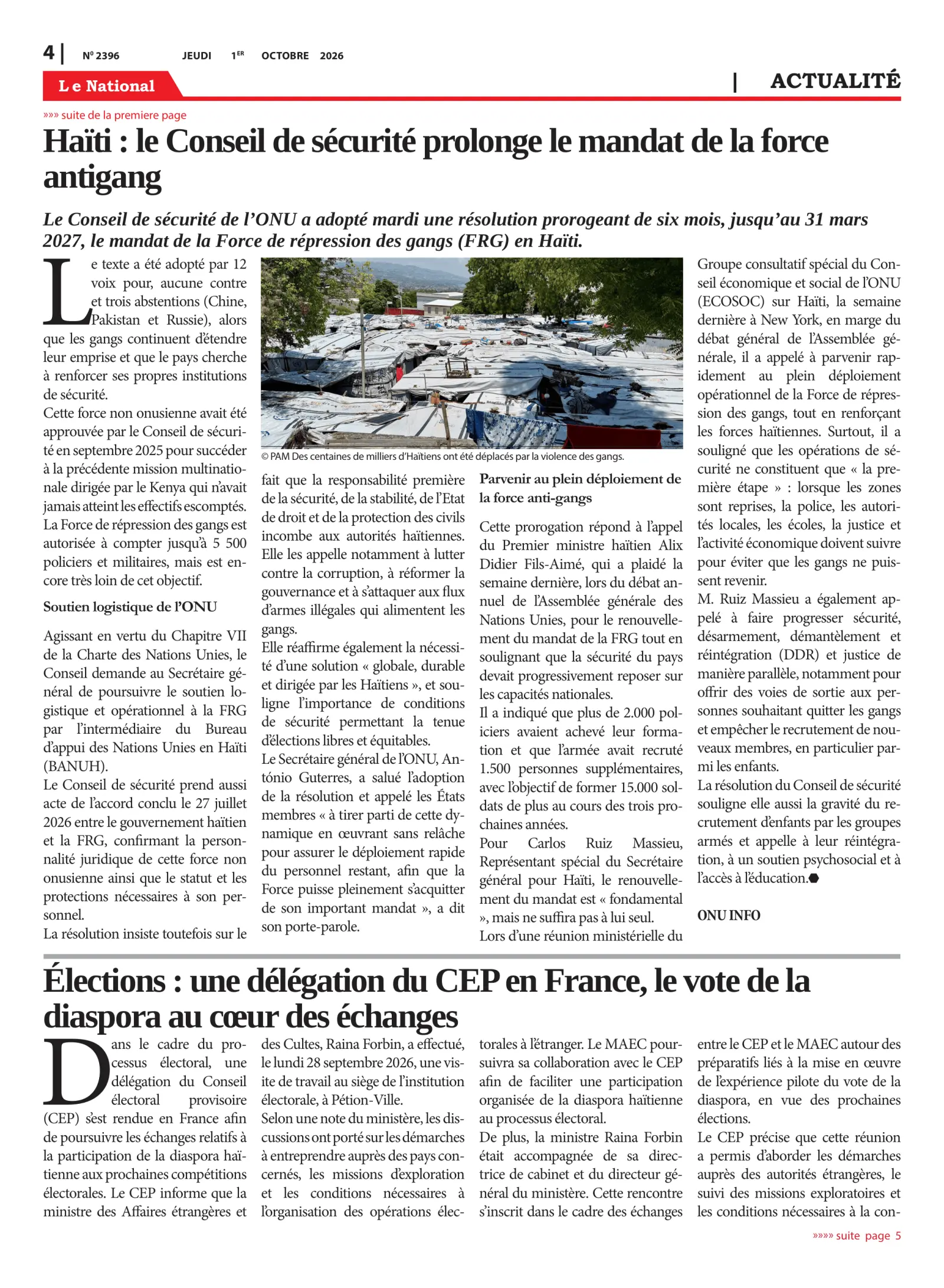 Page 4 de l'édition 2496