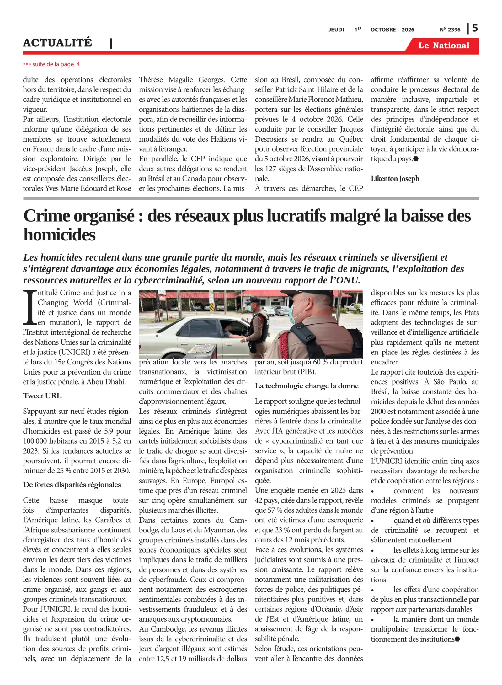 Page 5 de l'édition 2496